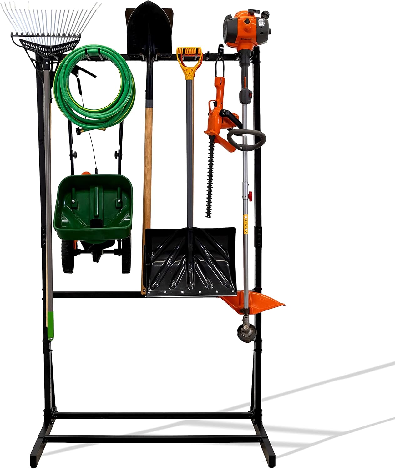 StoreYourBoard Freestanding Tool Storage Rack, Garage Floor Stand, Adjustable Garden Tool Organizer, Industrial Steel
