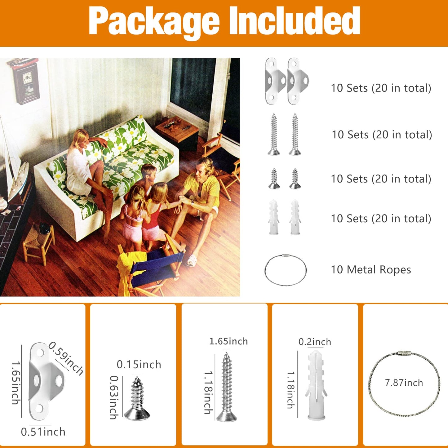 Furniture Anchors (10 Packs) Anti Tip Furniture Anchors for Baby Proof