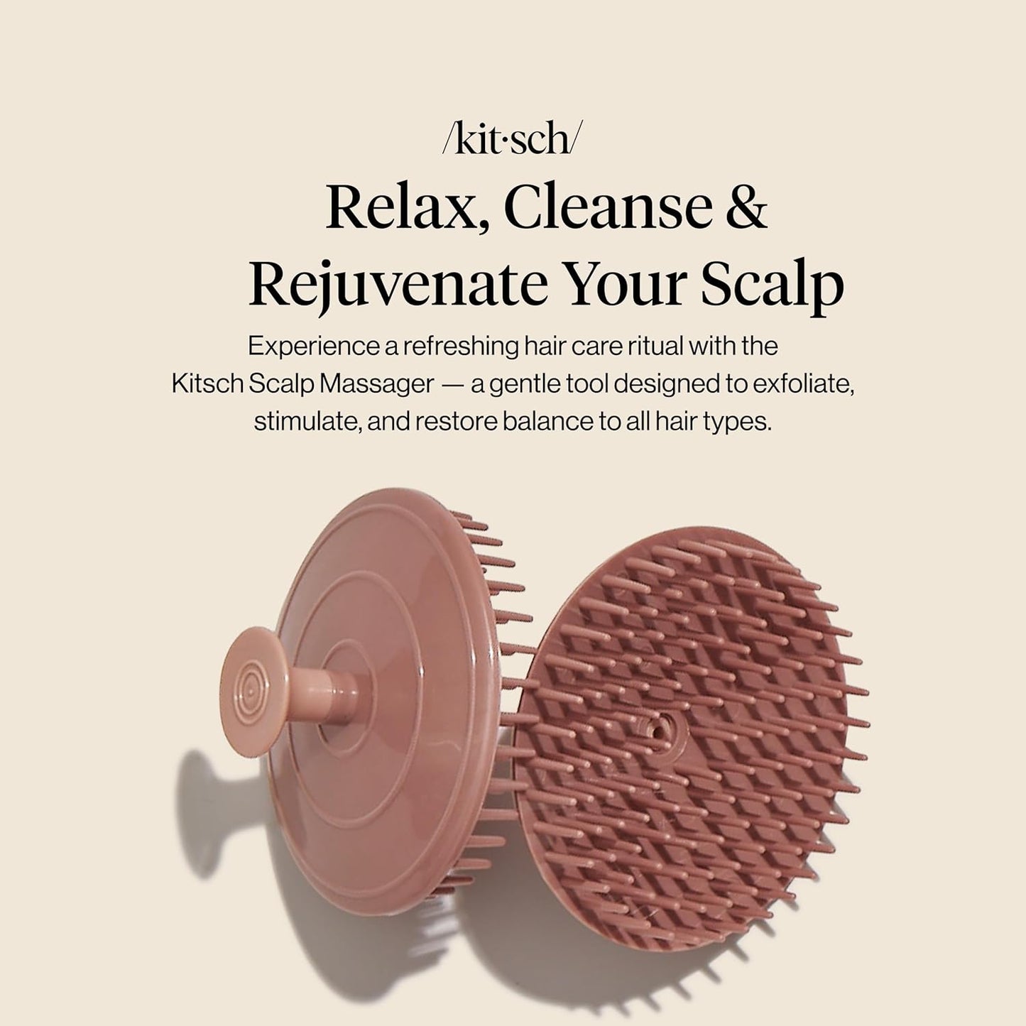 Kitsch Scalp Massager for Hair Care - Scalp Scrubber, Shampoo Brush & 