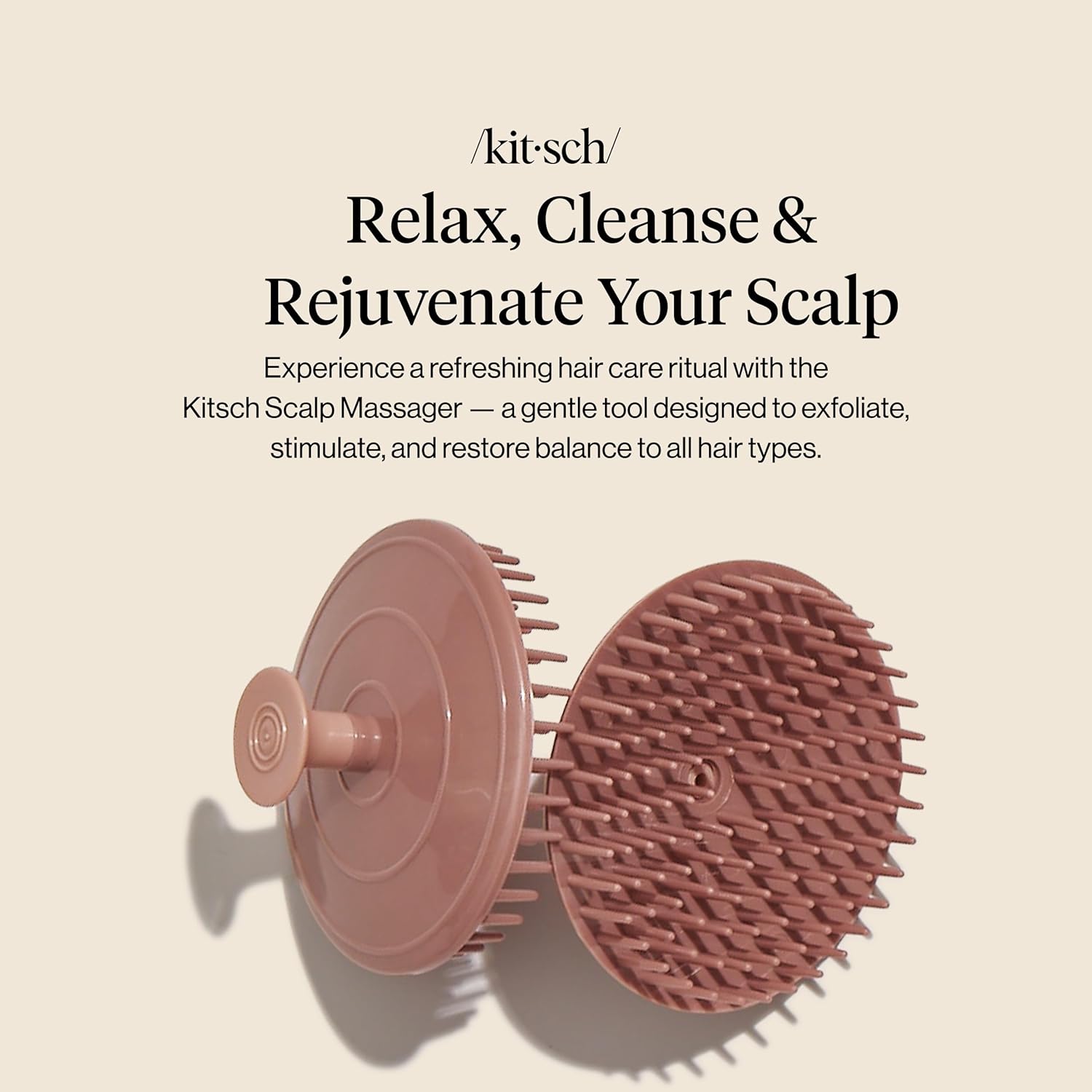 Kitsch Scalp Massager for Hair Care - Scalp Scrubber, Shampoo Brush & 
