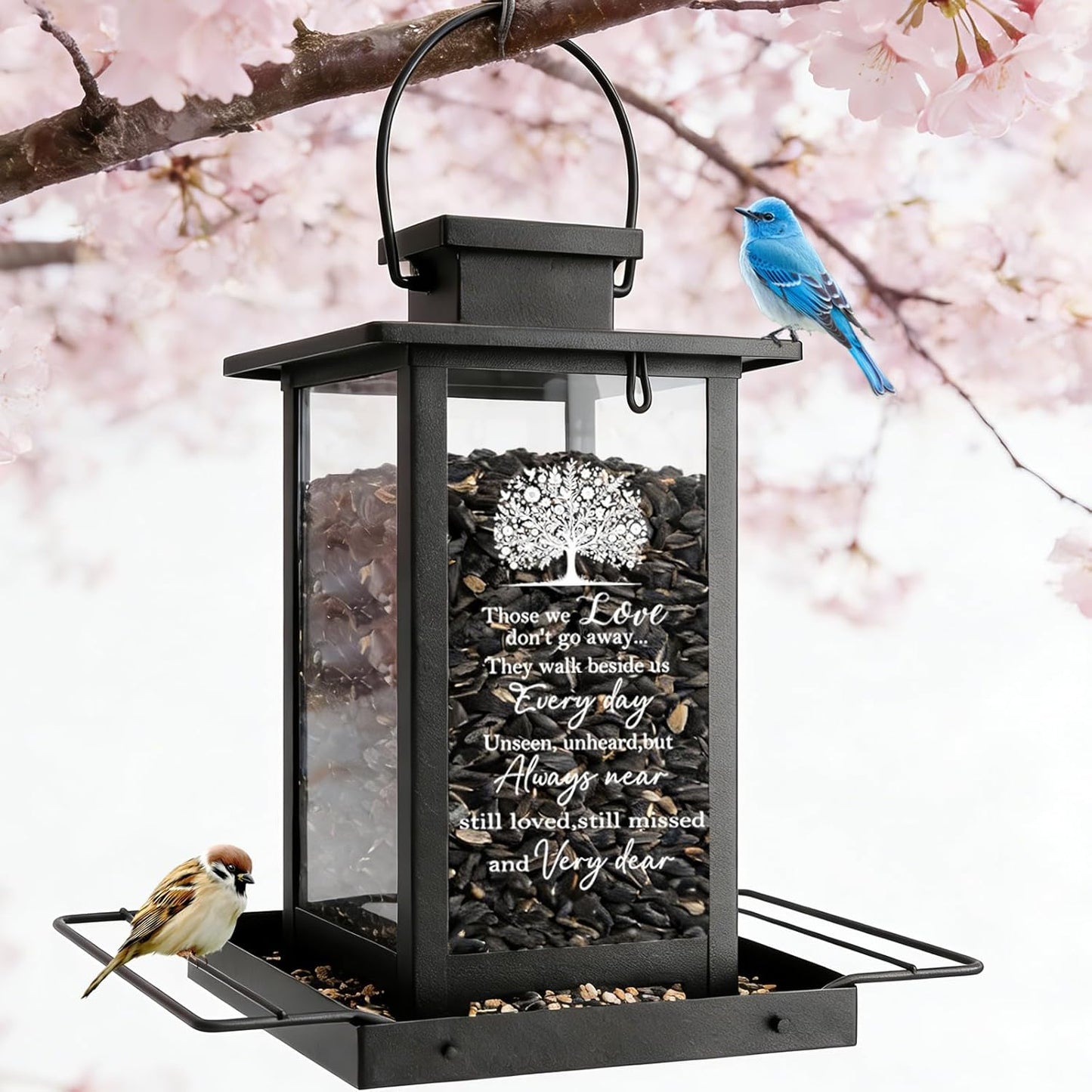 Sympathy Memorial Bird Feeders for Outdoors, Grieving Gifts for Loss of Loved One, Remembrance Condolences Bereavement Funeral Gift Idea, Grief Home Decor Keepsake Garden Outside