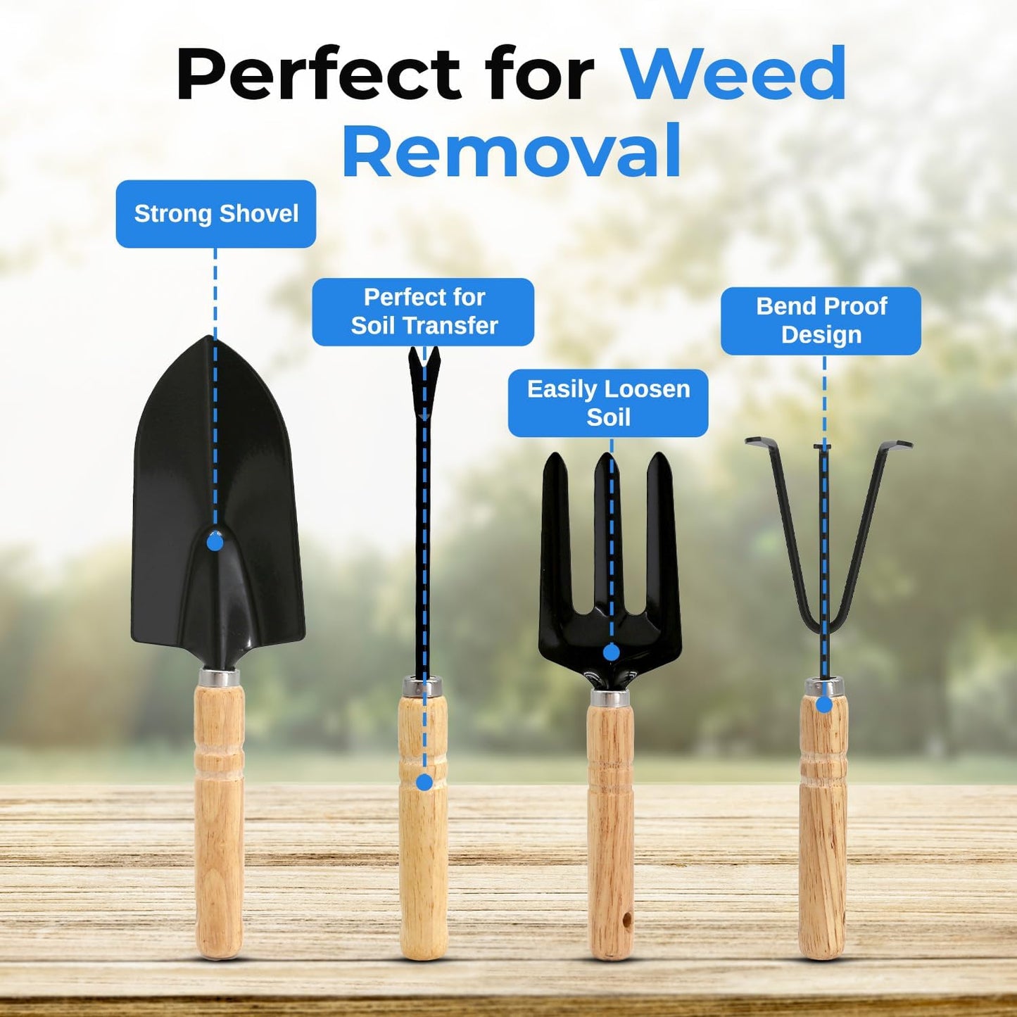 Scuddles All-in-One Gardening Tool Set with Large Storage Tote – Durable, Rust-Resistant Hand Tools with Ergonomic Grip for Digging, Weeding & Planting – Ideal Garden Gift for Women, Men & Beginners