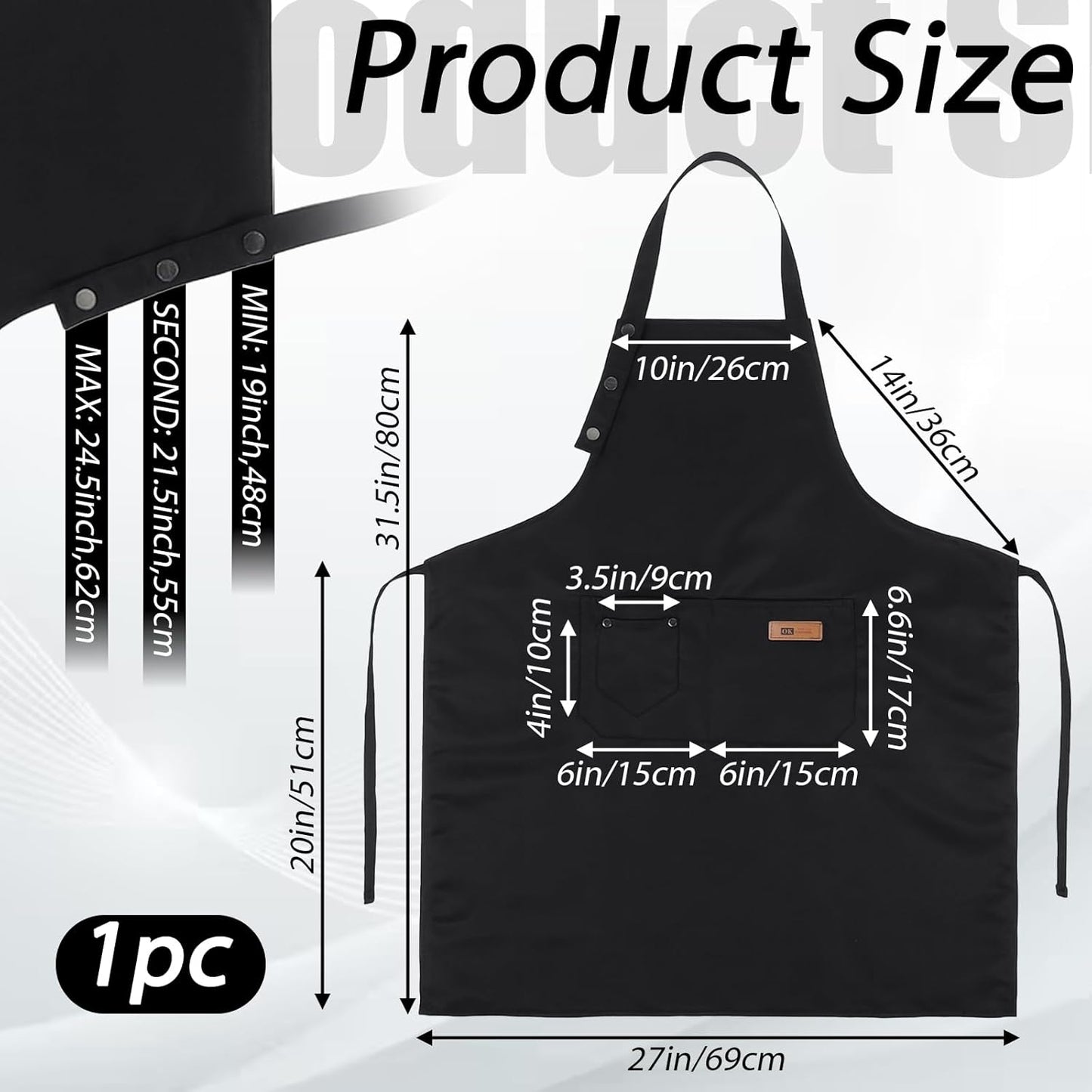 Aprons for Women with Pockets, Pottery Aprons Adjustable Gardening Apr