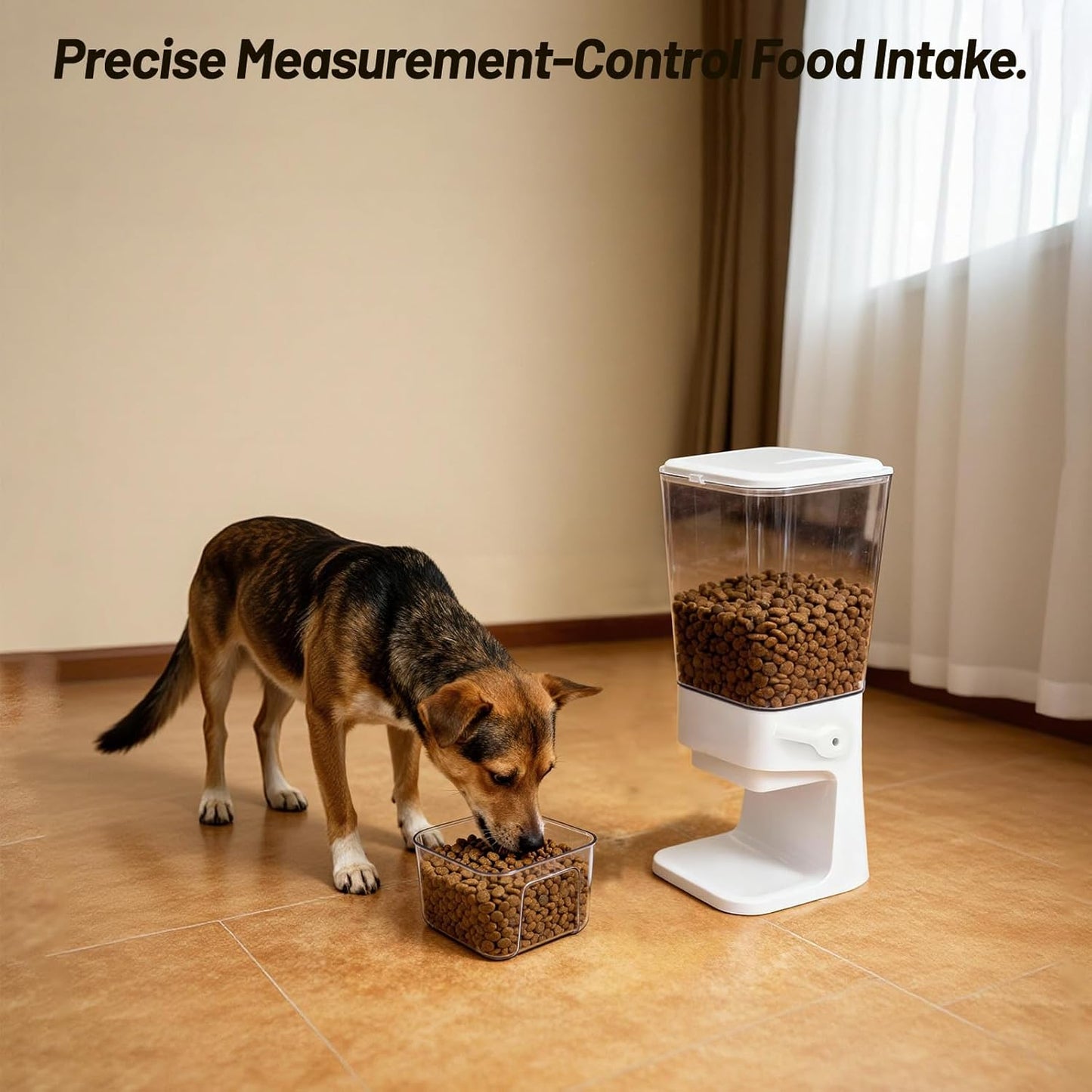 Small Pet Food Storage Container: 5-7 Lbs Airtight Animal Dry Food Dispenser Countertop with Measuring Cup - Organizer Bin for Dog Food, Cat Treats, Chicken, Bird, Puppy, Rabbit & Hamster Feed Pellets