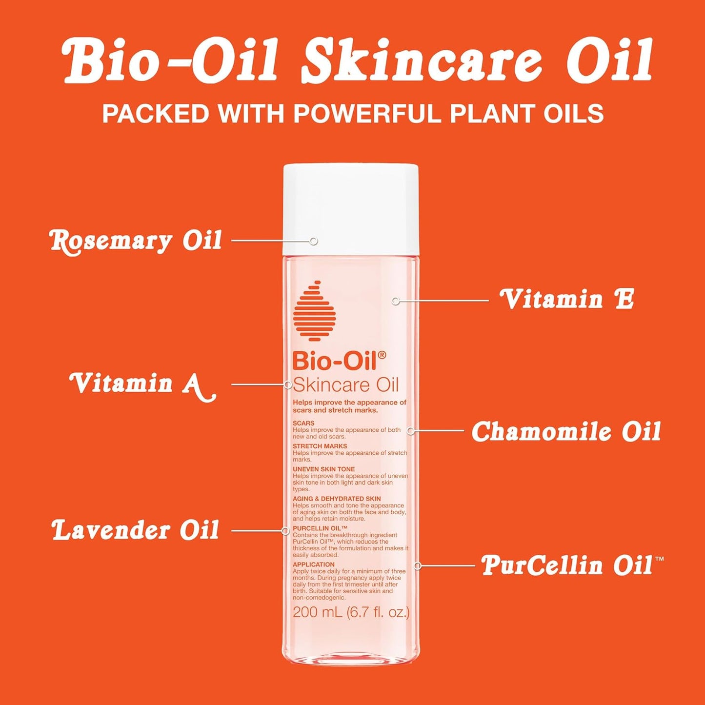 Bio-Oil Skincare Body Oil Serum, Face and Body Moisturizer with Vitami