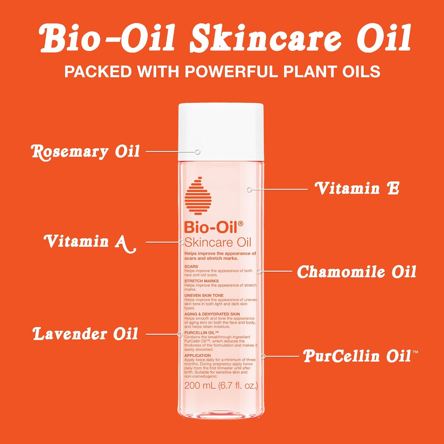 Bio-Oil Skincare Body Oil Serum, Face and Body Moisturizer with Vitami
