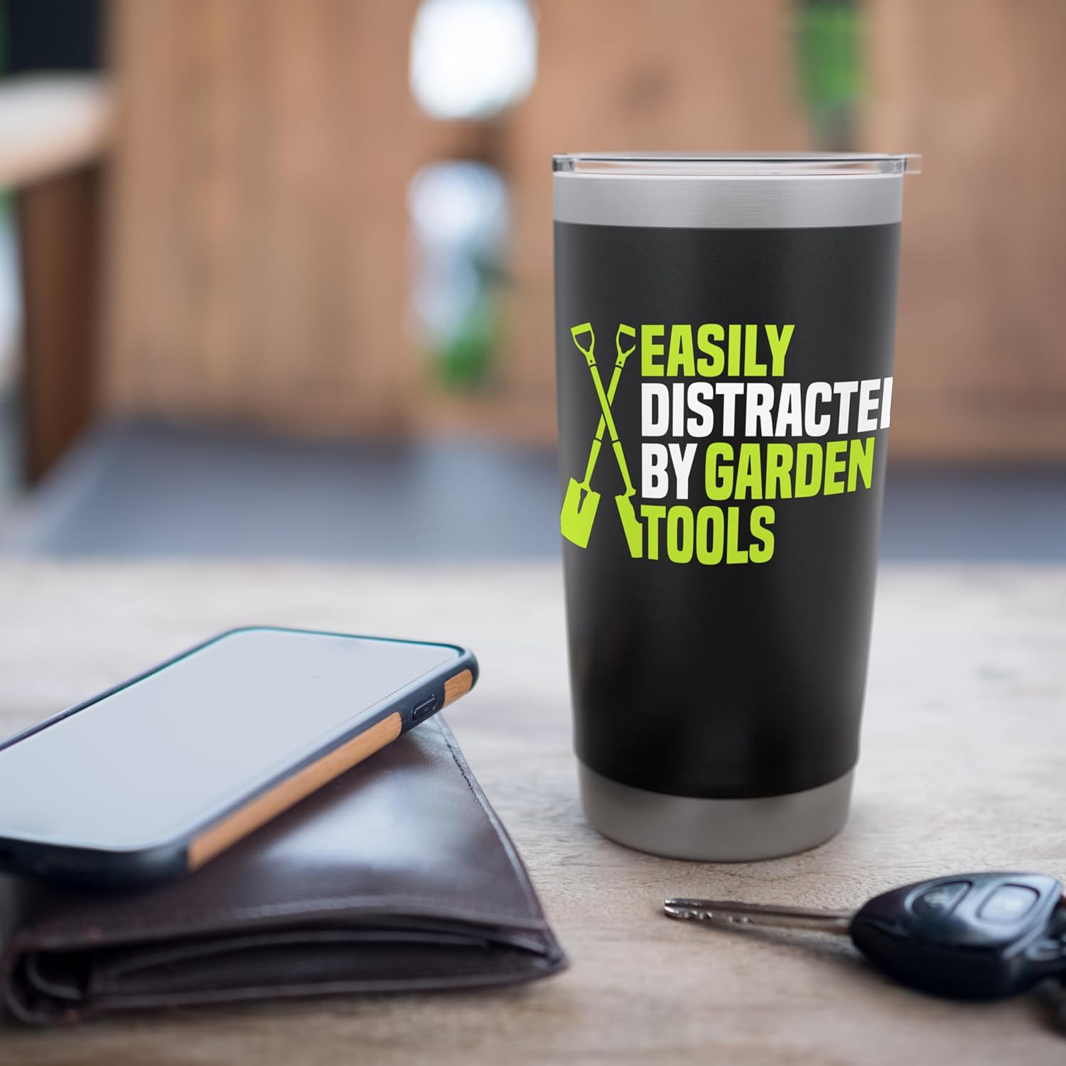 Gardener Easily Distracted by Garden Tools Stainless Steel Insulated T