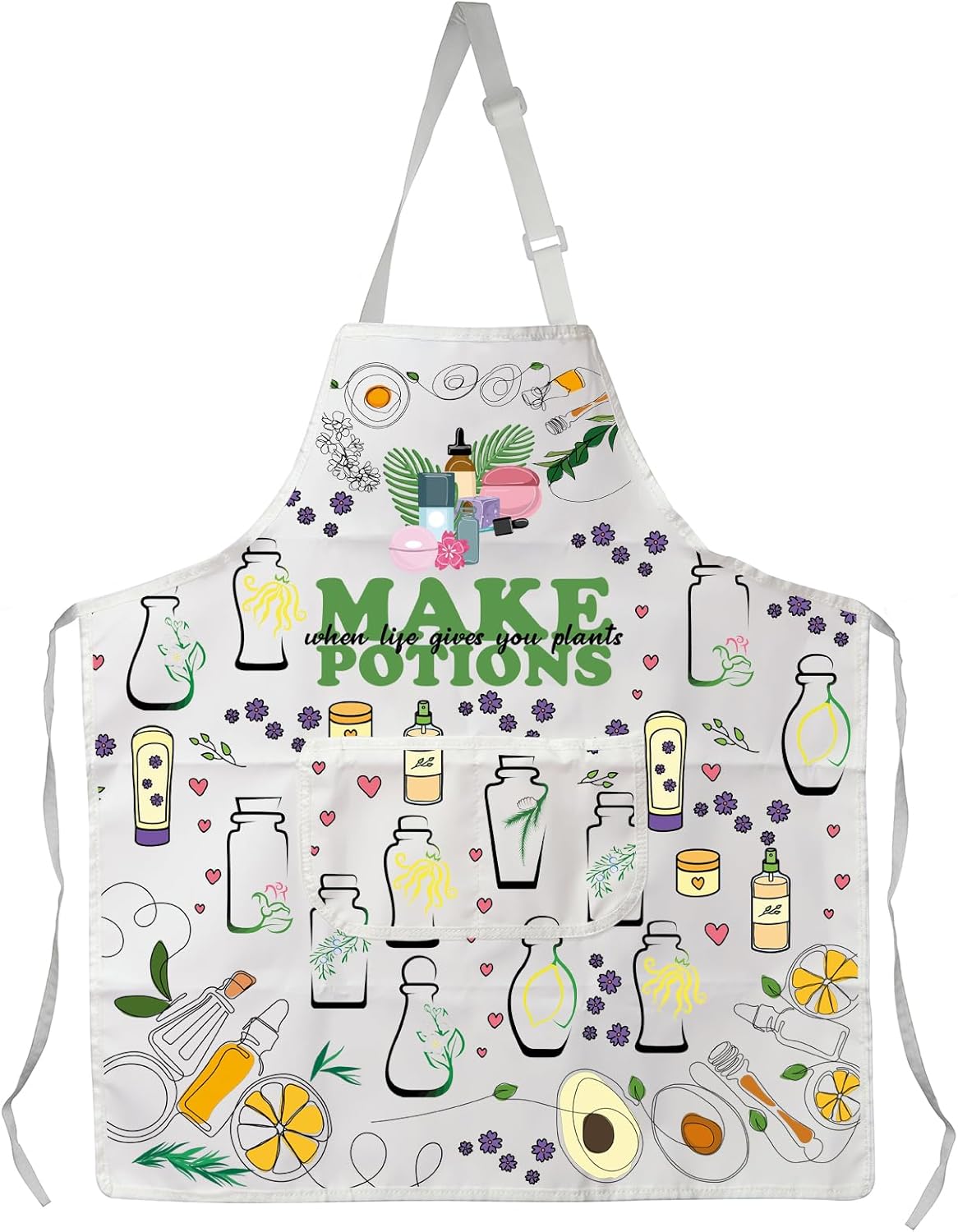 CMNIM Herb Apron with Pockets - Gardening Apron for Herb Lovers