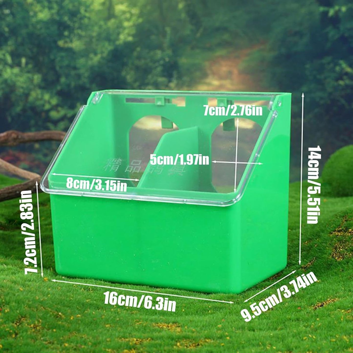 Bird Feeder - Large Capacity Waterproof Bowl,Pet Pigeon Food Dispenser Box,for Parakeet Parrot Chicken Quail Poultry Indoor Outdoor Garden Backyard Farm