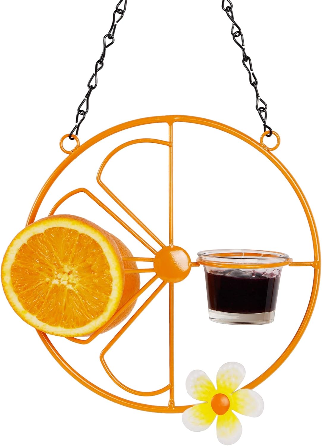 FORUP Oriole Bird Feeder for Outdoors Jelly and Oranges, Orange Fruit 