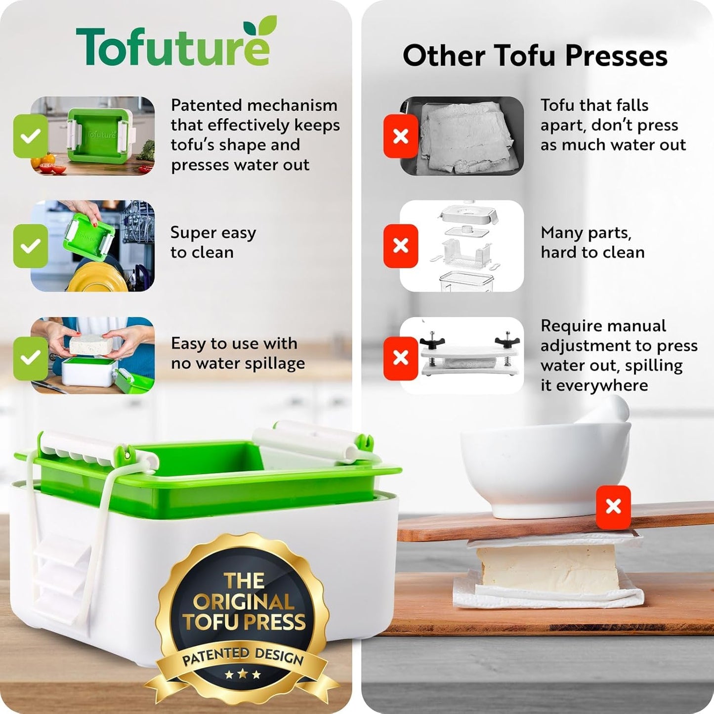 Tofu Press The Original and Best Tofu Press. Easily and Quickly Remove