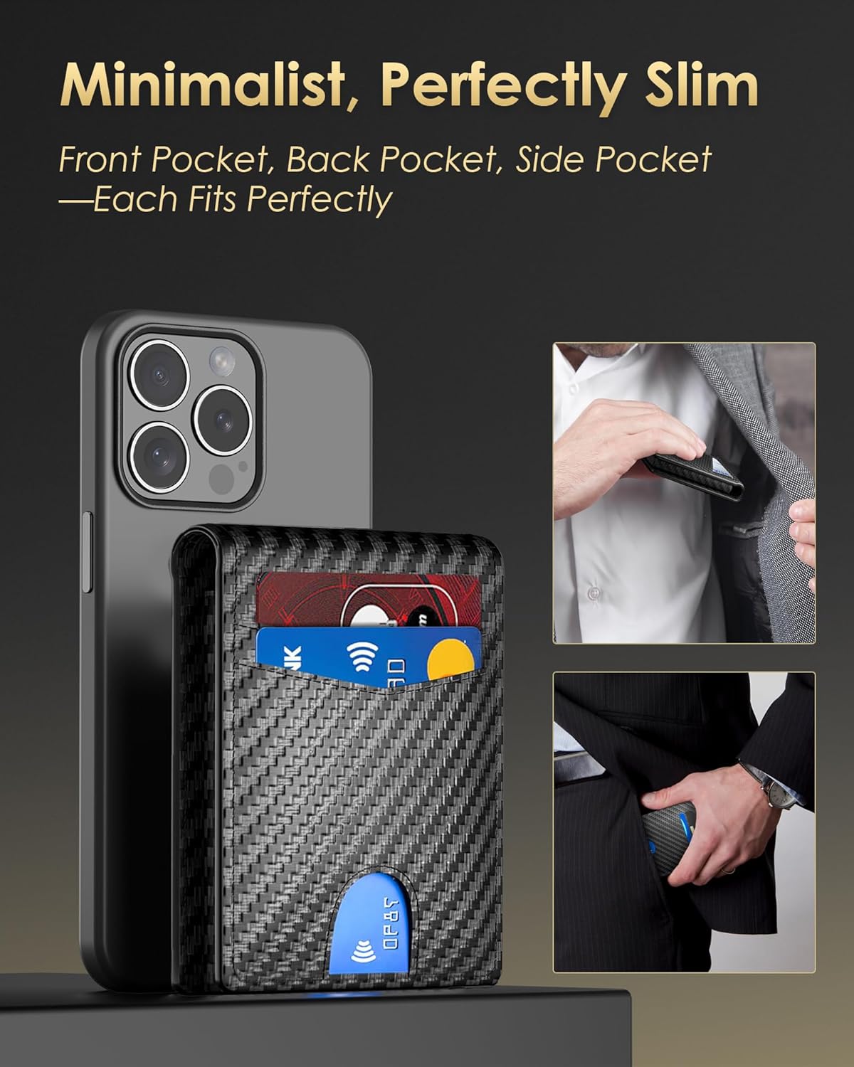 2026 Wallet for Men - RFID Blocking [Functional & Practical] Bifold Sl