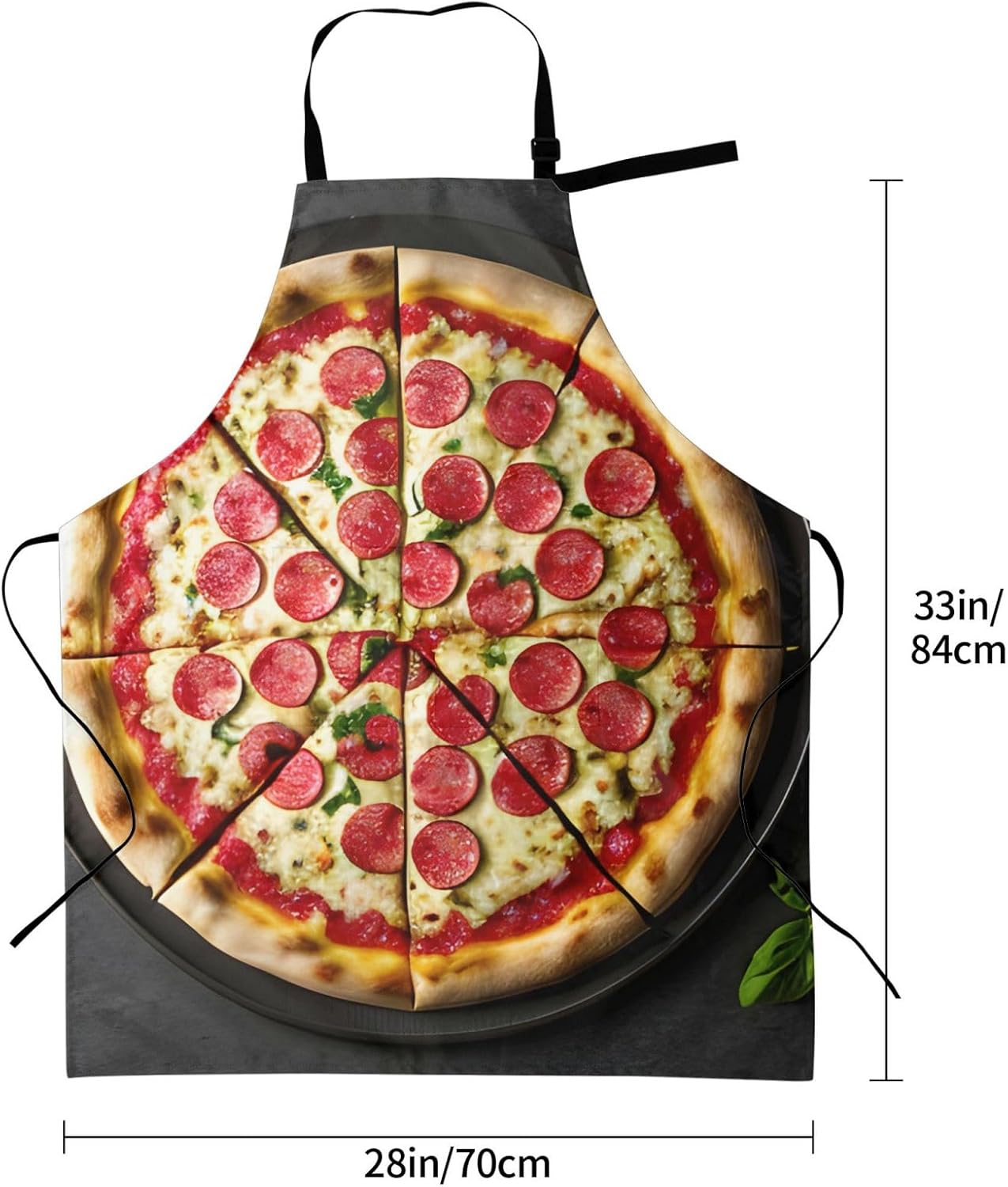 YANYU Large Pizza Print 28x33 In Kitchen Apron Stylish Chef Apron with Pockets for Cooking Baking Painting
