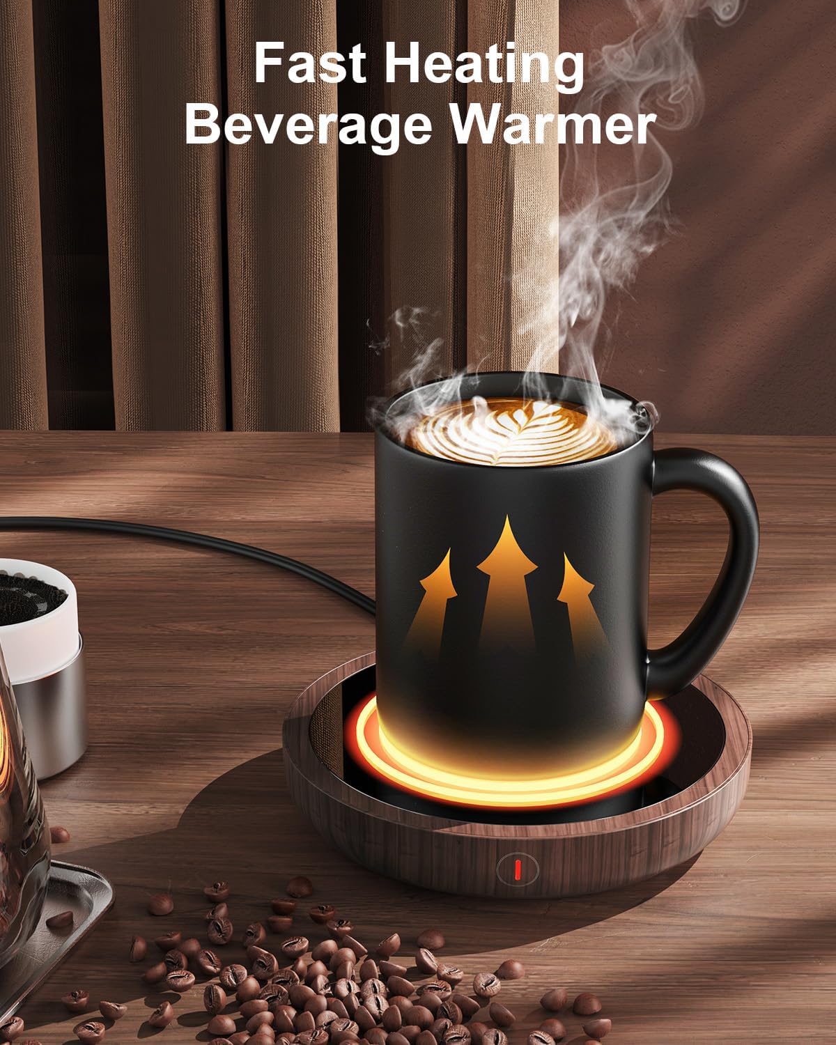 SWEETFULL Coffee Mug Warmer, 36W Electric Cup Warmer for Desk with 3-T