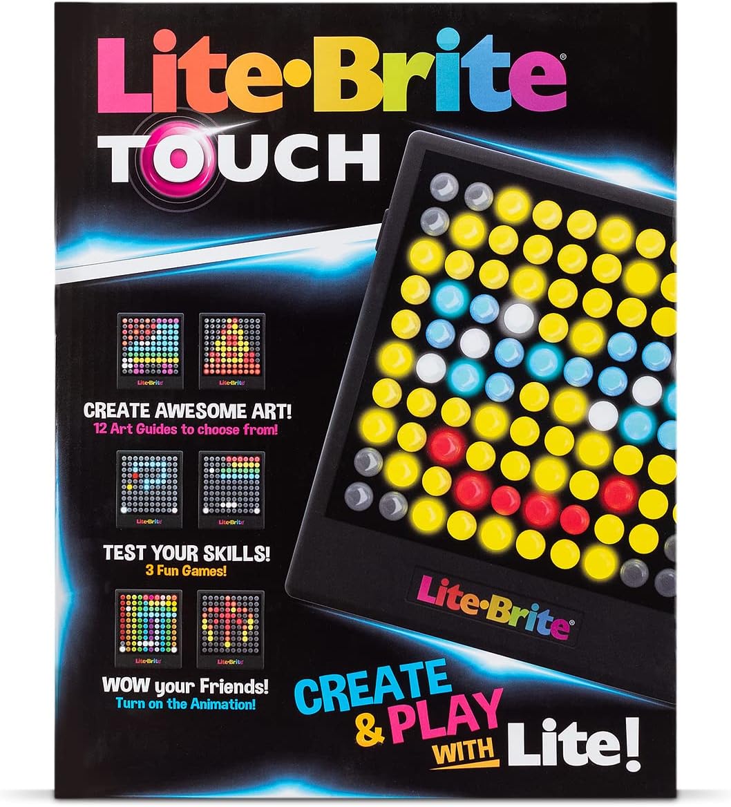 Lite-Brite Touch - Create, Play and Animate - Light Up Portable Stem S