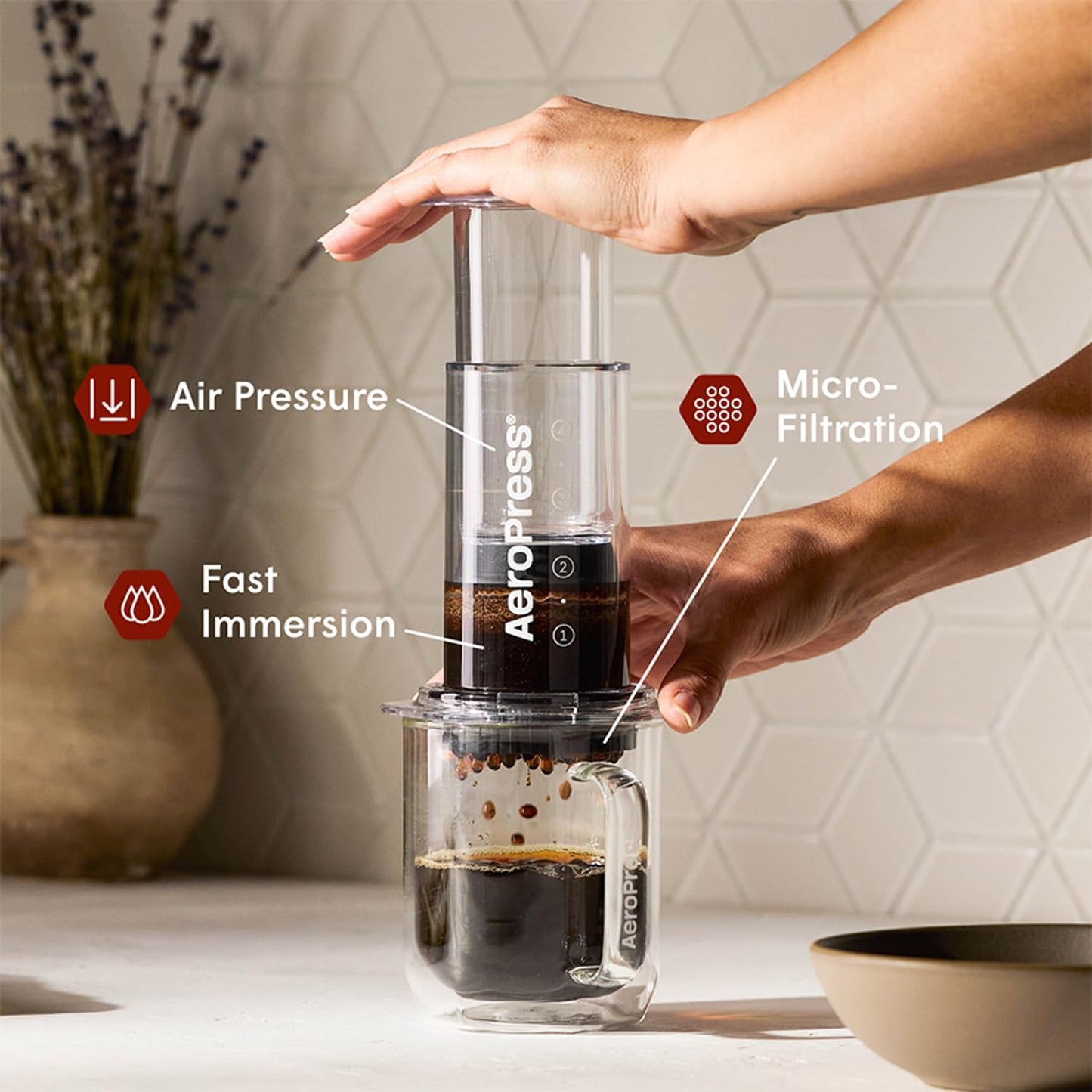 AeroPress Coffee Maker White Paper Micro-Filters, Compostable Coffee F