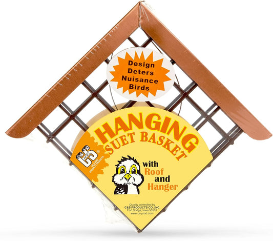 C&S Hanging Suet Basket w/Roof 14.4 Ounces