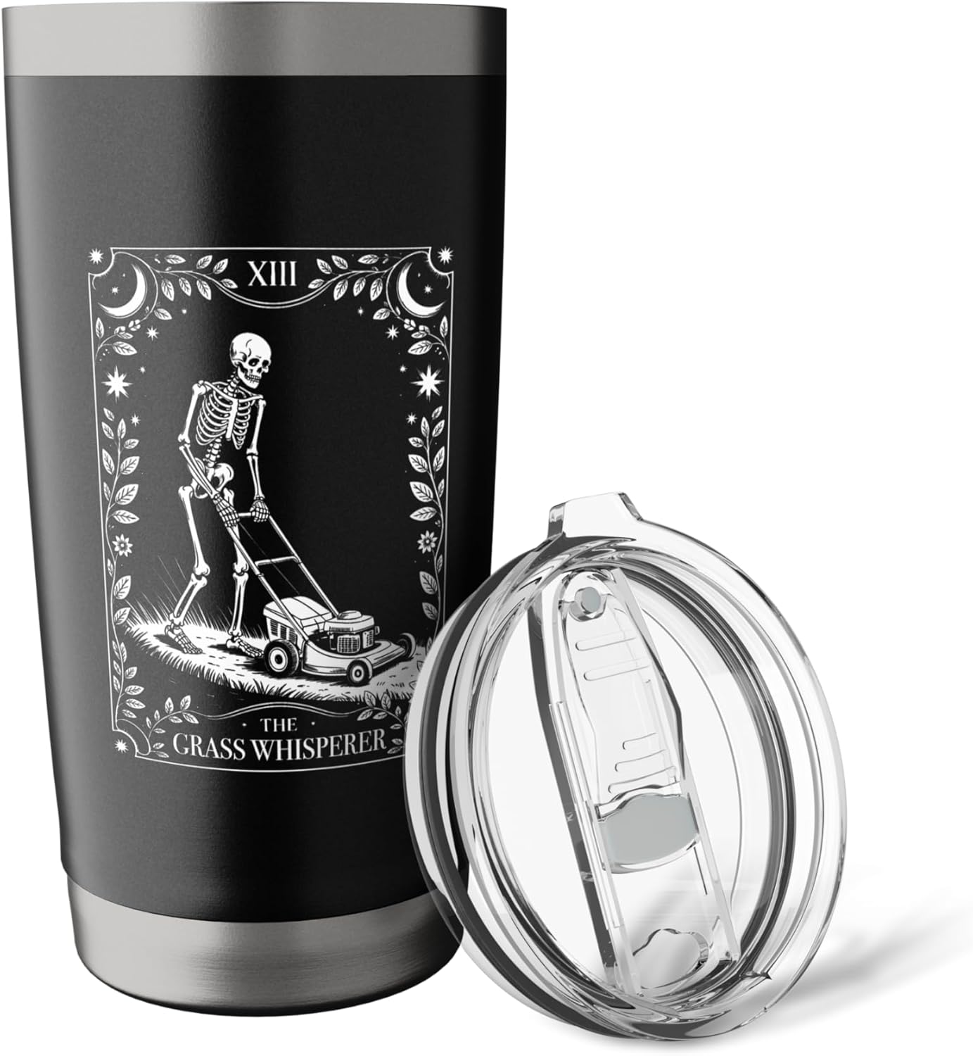 The Grass Whisperer Tarot Card, Lawn Mowing Stainless Steel Insulated Tumbler
