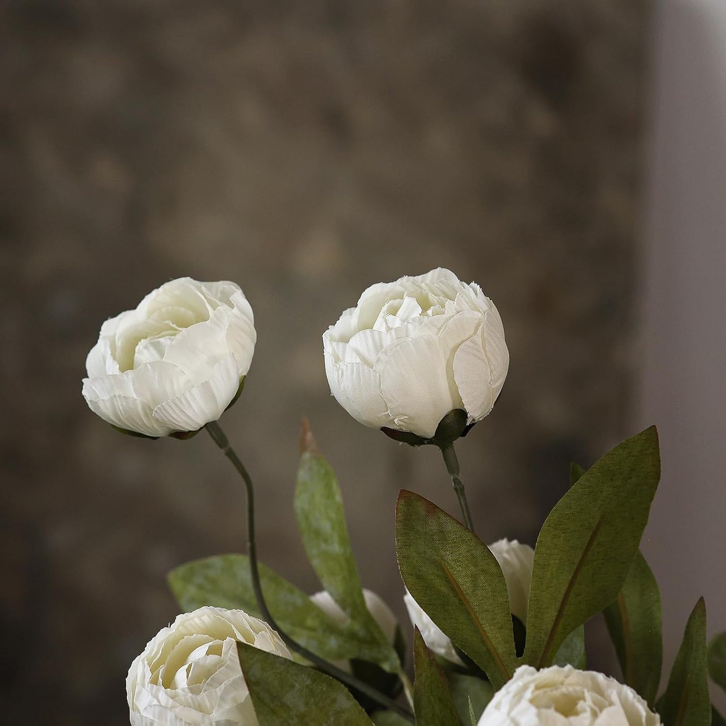VIERENA 6 Pcs Faux Silk Peony Artificial Flowers for Vase -27", Bulk F