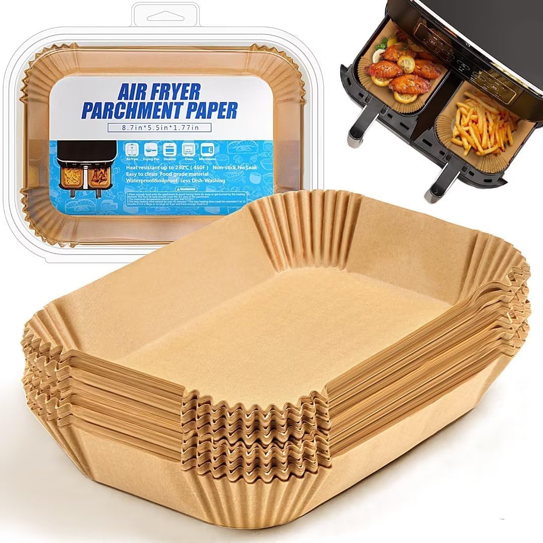 Air Fryer Liners Disposable for Ninja Airfryer: 125pcs 8.7x5.5" Rectan