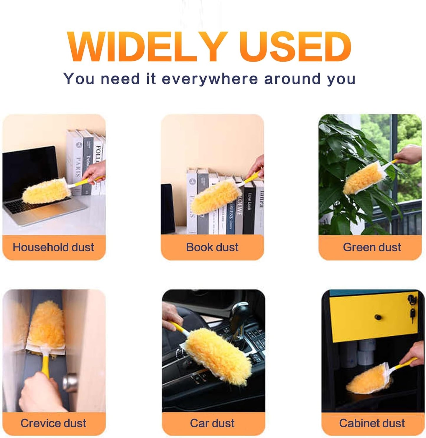 Heavy Duty Duster Refills, Unscented Disposable Dusters Kit for Cleani