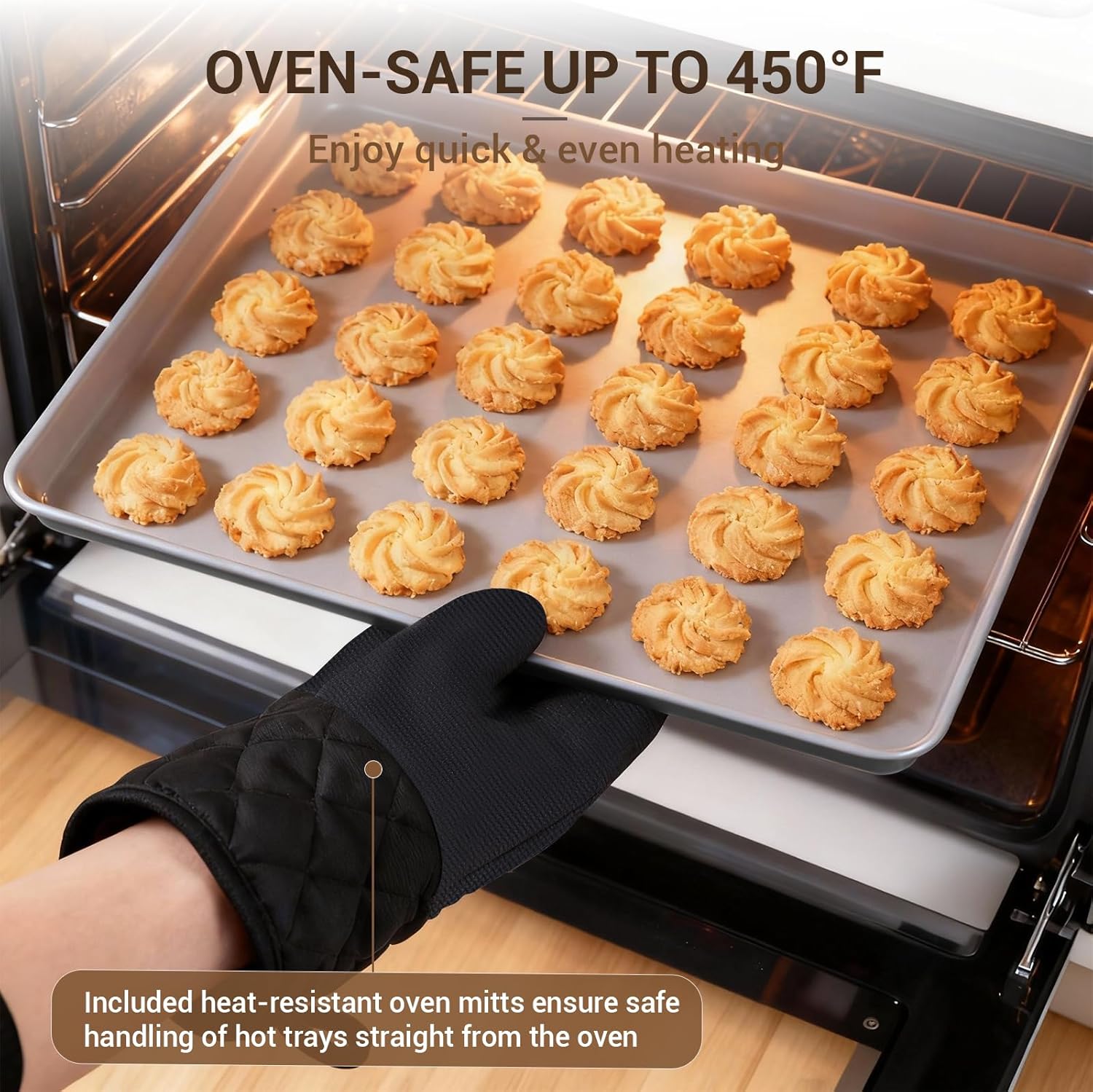 Ammeloo 22-Piece Baking Pans Set Stackable Bakeware Non Stick Baking S