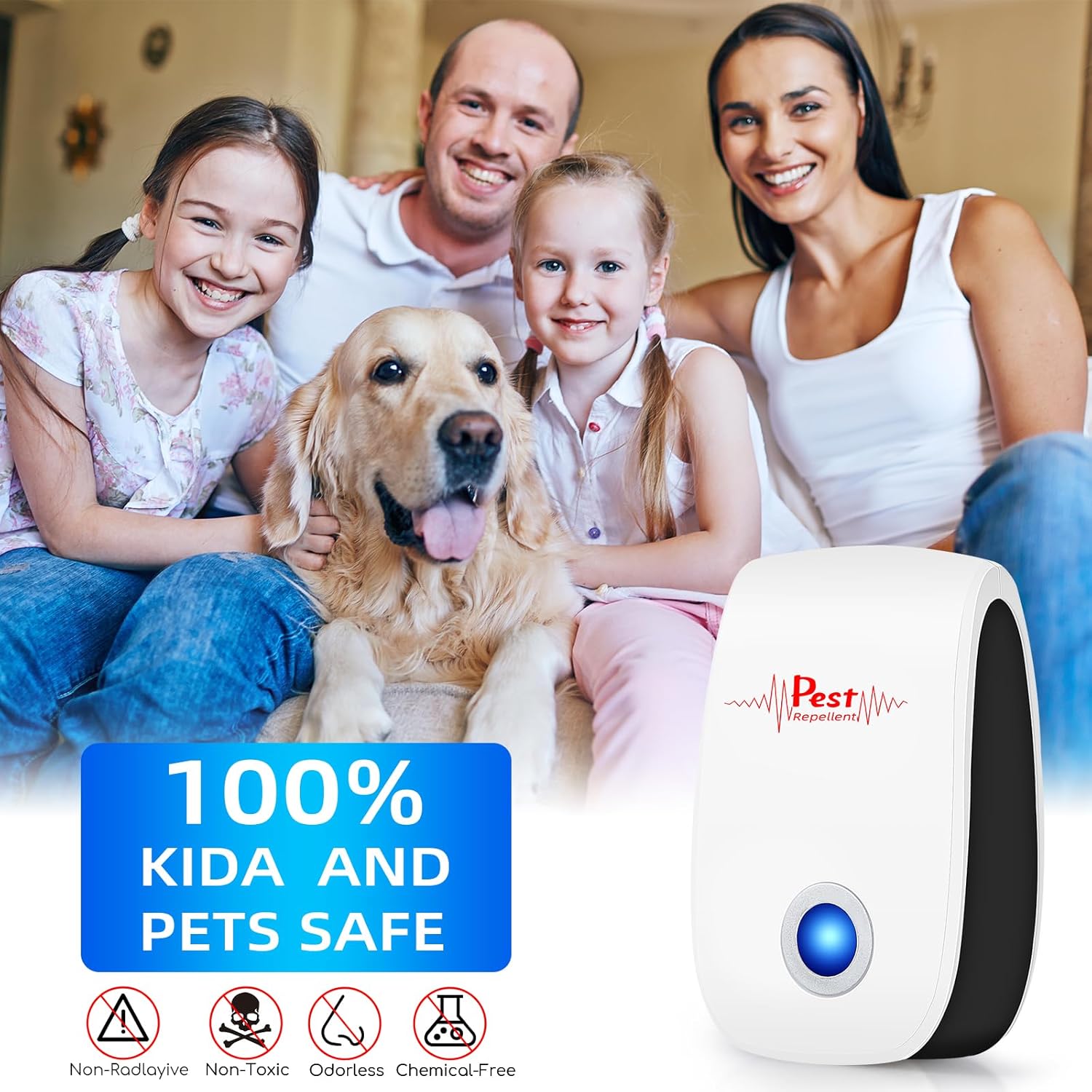2026 10Pack Ultrasonic Pest Control Repeller Electronic Mouse Repellen