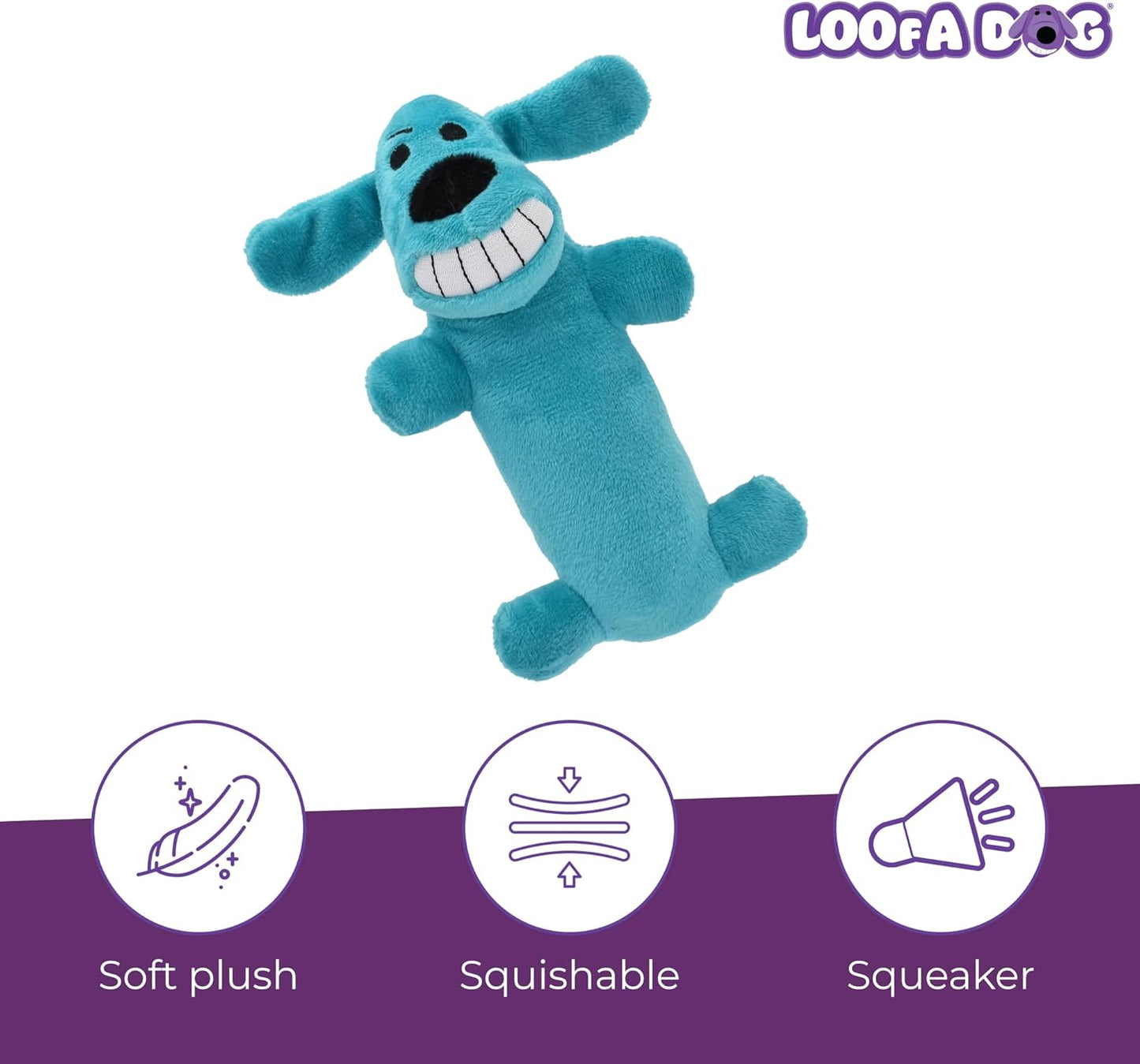 Multipet Original Loofa Dog Plush Toy - Squeaky Toy for All Dogs - Ext