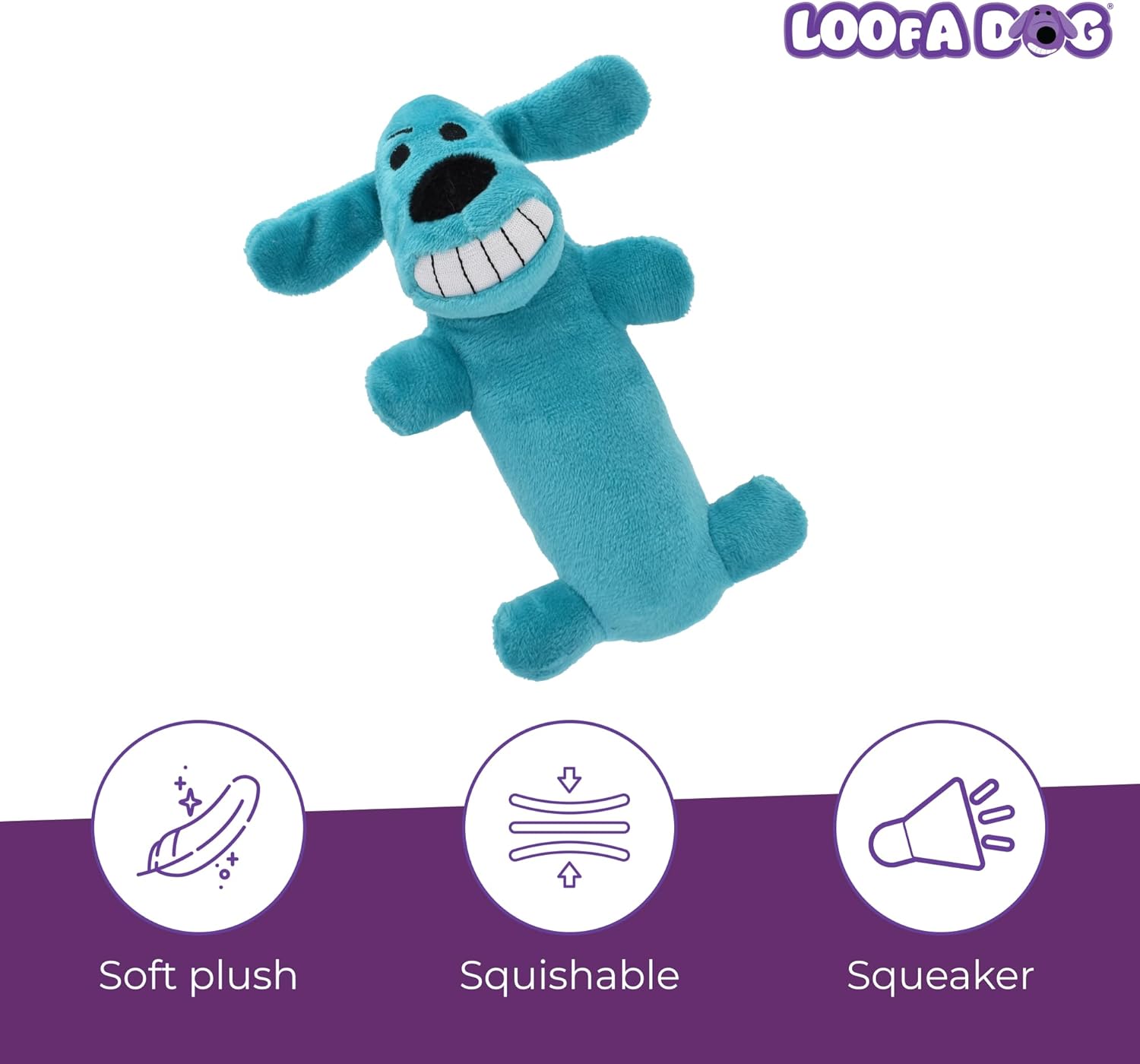 Multipet Original Loofa Dog Plush Toy - Squeaky Toy for All Dogs - Ext