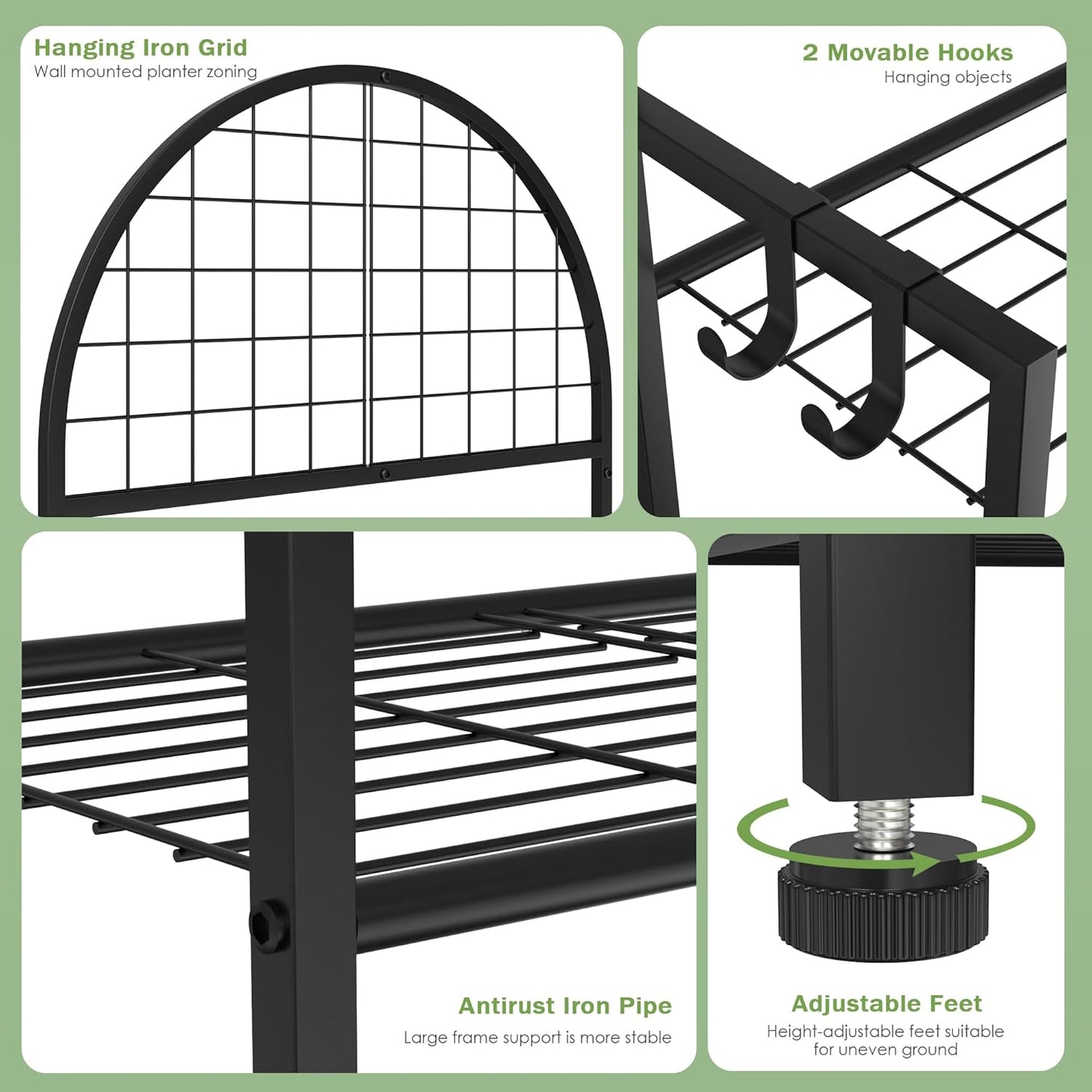 3 Tier Plant Stand Indoor Outdoor, Metal Plant Display Stand Plants Sh