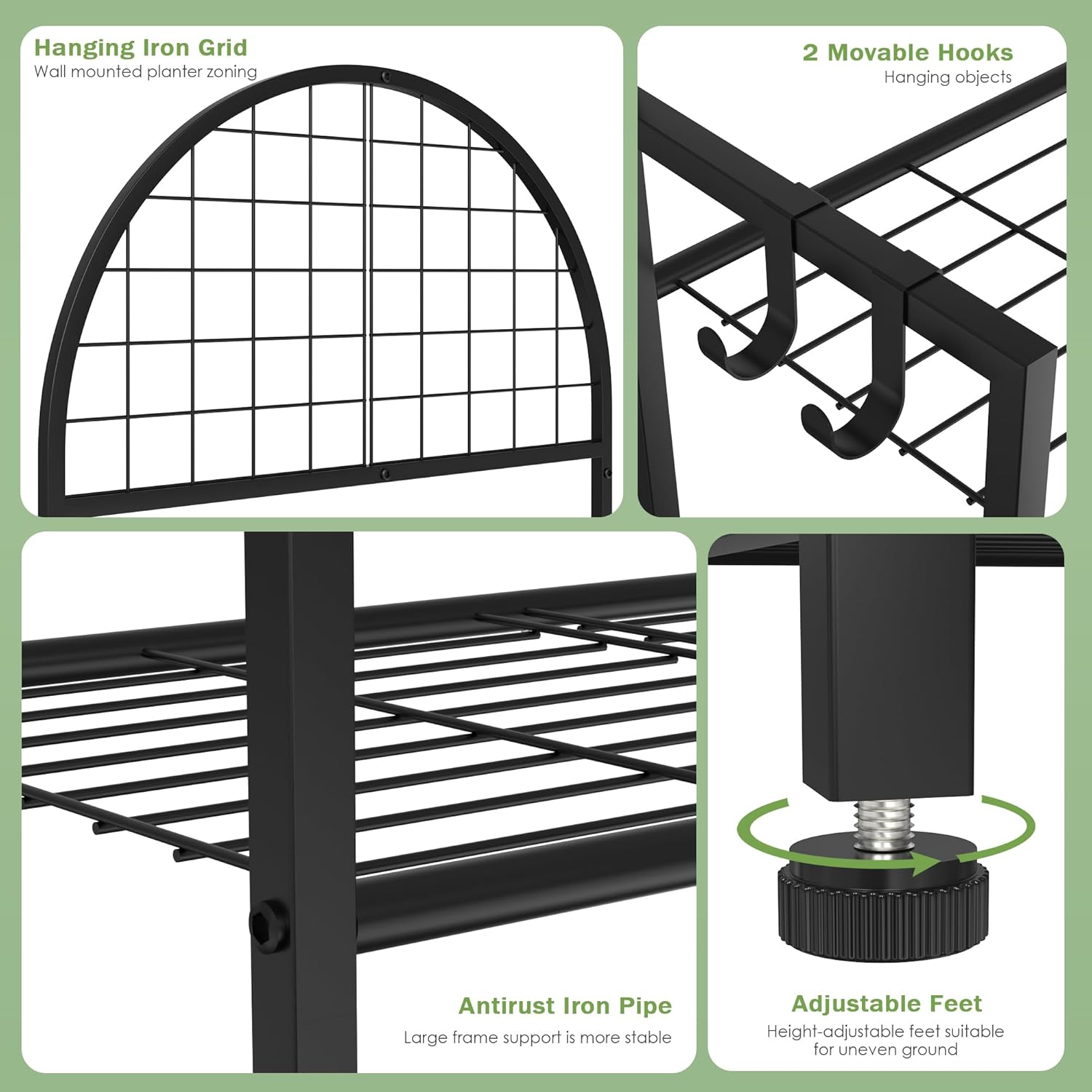 3 Tier Plant Stand Indoor Outdoor, Metal Plant Display Stand Plants Sh