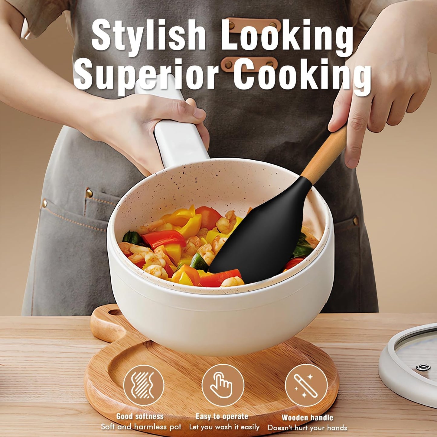 Silicone Cooking Utensils Set - AVGPD Silicone Kitchen Utensils for Co