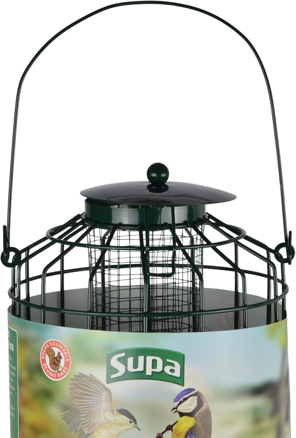 Supa Wild Bird Caged Peanut Feeder, Deters Squirrels and Larger Birds Such As Doves & Pigeons.