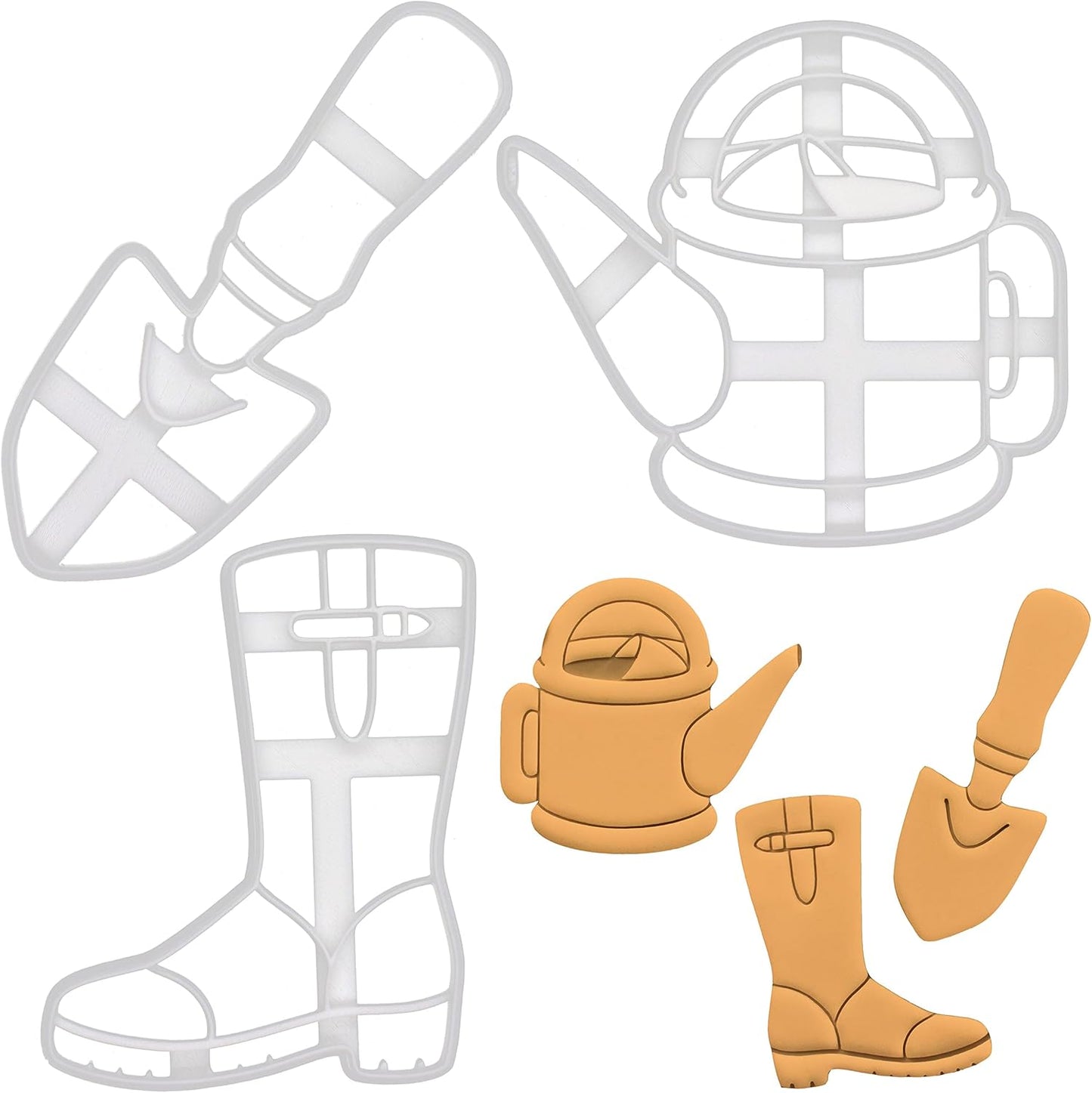 Set of 3 Gardening theme Cookie Cutters (Garden Trowel, Welly Boot, Watering Can) - Bakerlogy