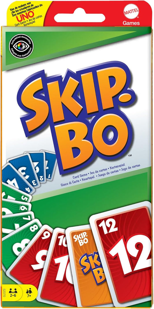 Mattel Games, Skip-BO Card Games for Ages +7, Card sequencying Family 