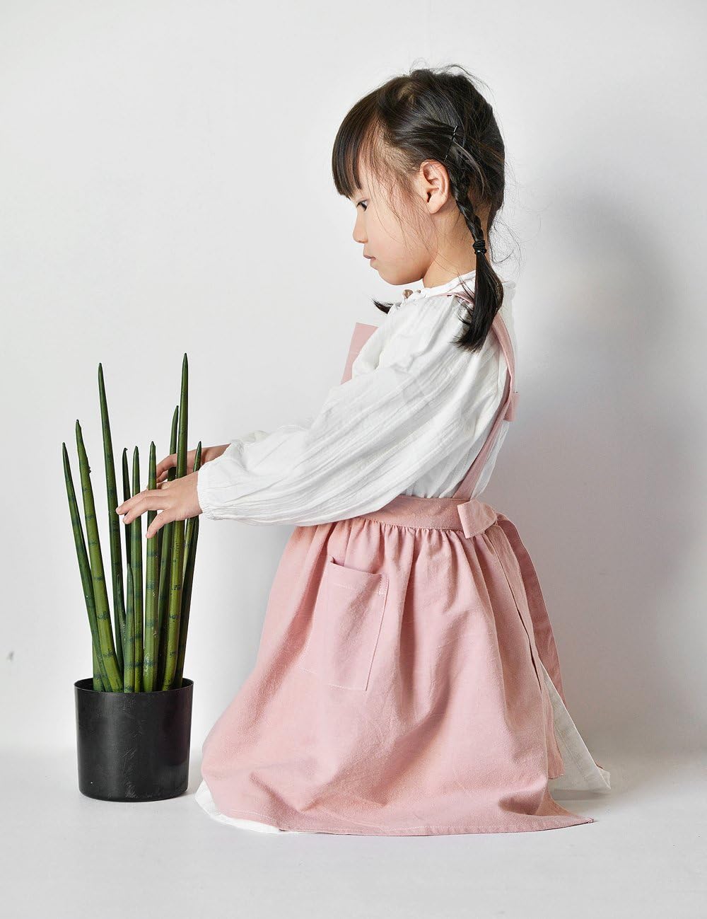 Children Cotton Apron Japanese Style Bib Home Clothes Painting Soft Co