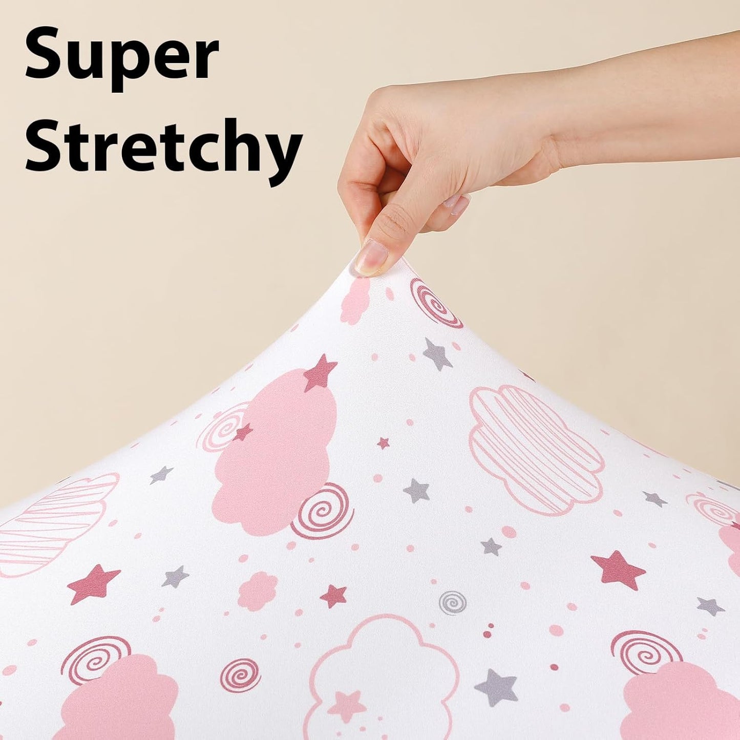 Baby Crib Sheets Girl, 3 Pack Toddler Bed Sheets Fitted for 52”x28” St