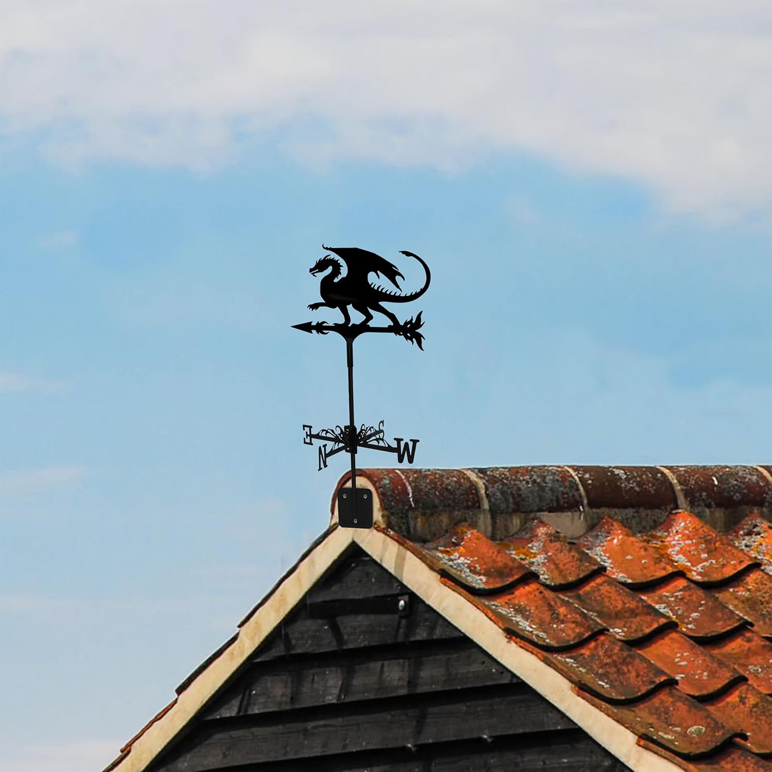 Dragon Wind Weathervanes for Roofs Mount, Mini Weather Vain Vein with 