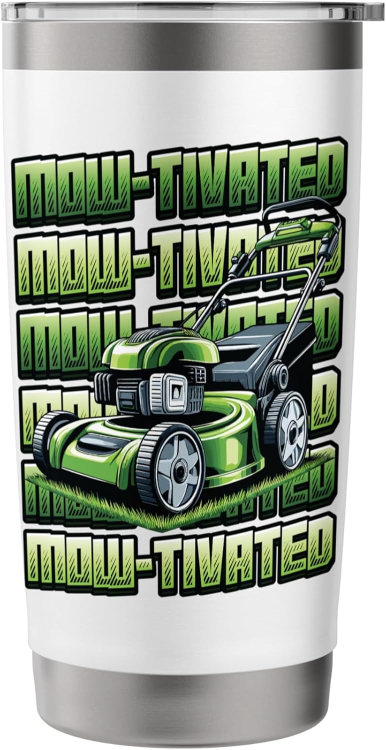 Mowtivated Mowing Lover Lawn Mowing Stainless Steel Insulated Tumbler