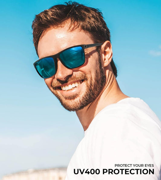 KALIYADI Polarized Sunglasses for Men, Lightweight Sun Glasses with UV