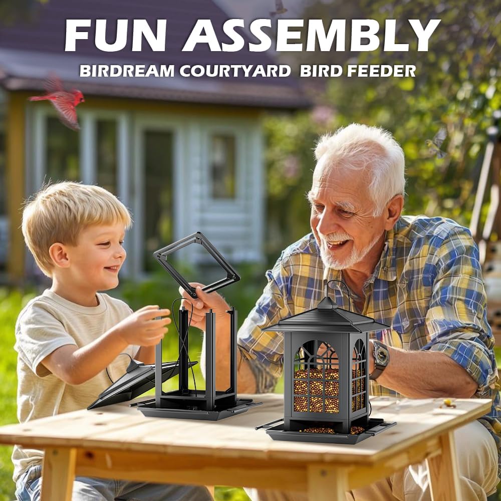 Birdream 2 Pack Bird Feeders for Outdoor Hanging, Assembly Required, 1