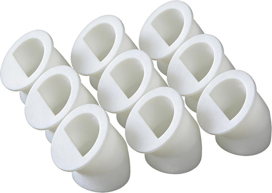 Quail Chick Port Feeder for DIY Buckets & Containers, Feed Saver Ports for Coturnix Quail (2in · 9-Pack)