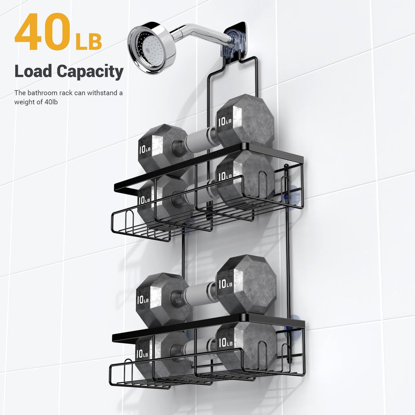 Shower Caddy Hanging Bathroom Organizer: Rustproof Shelf for Inside Sh