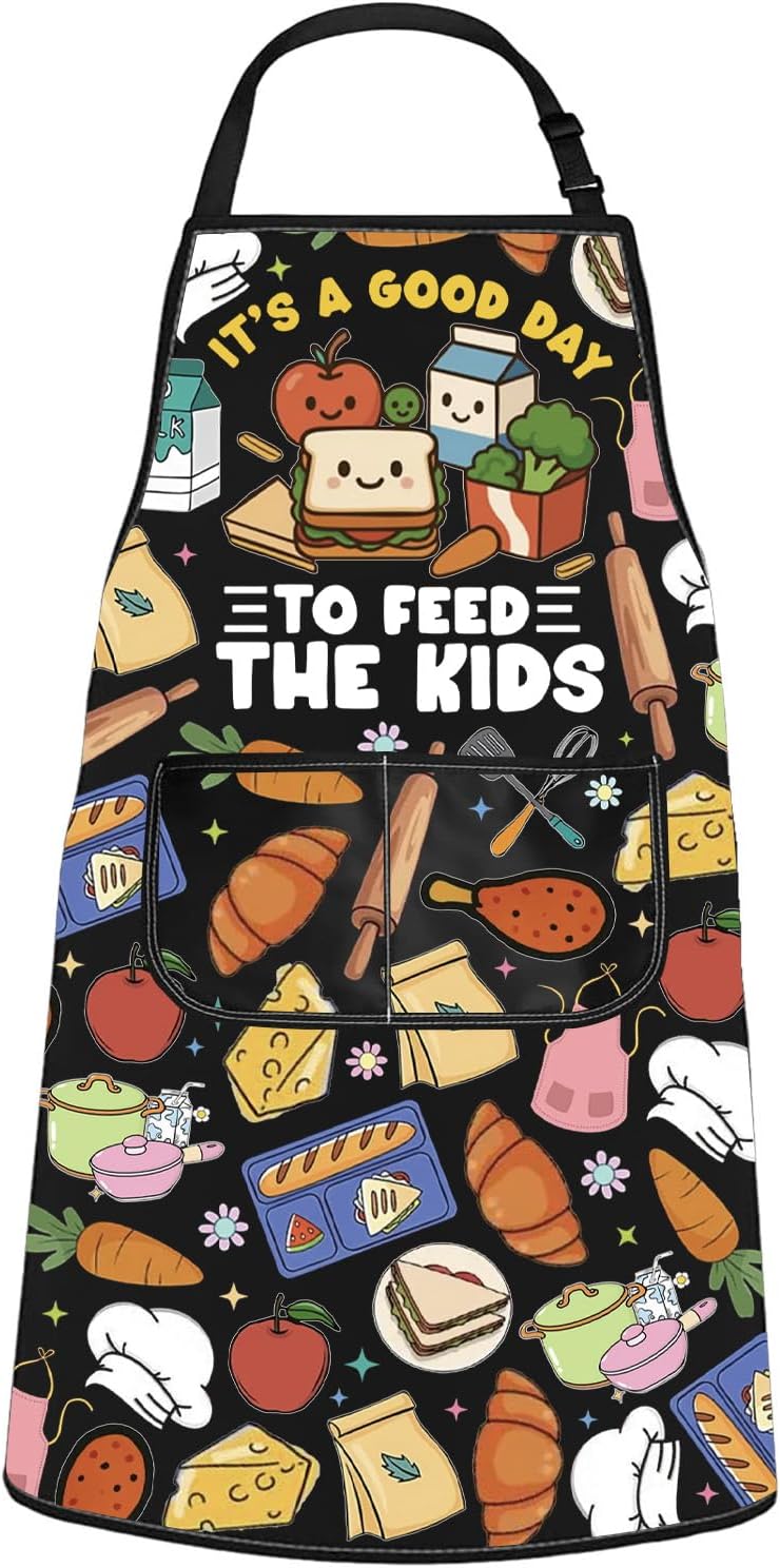 WCGXKO It’s A Good Day to Feed the Kid Kitchen Apron Lunch Lady Squad 