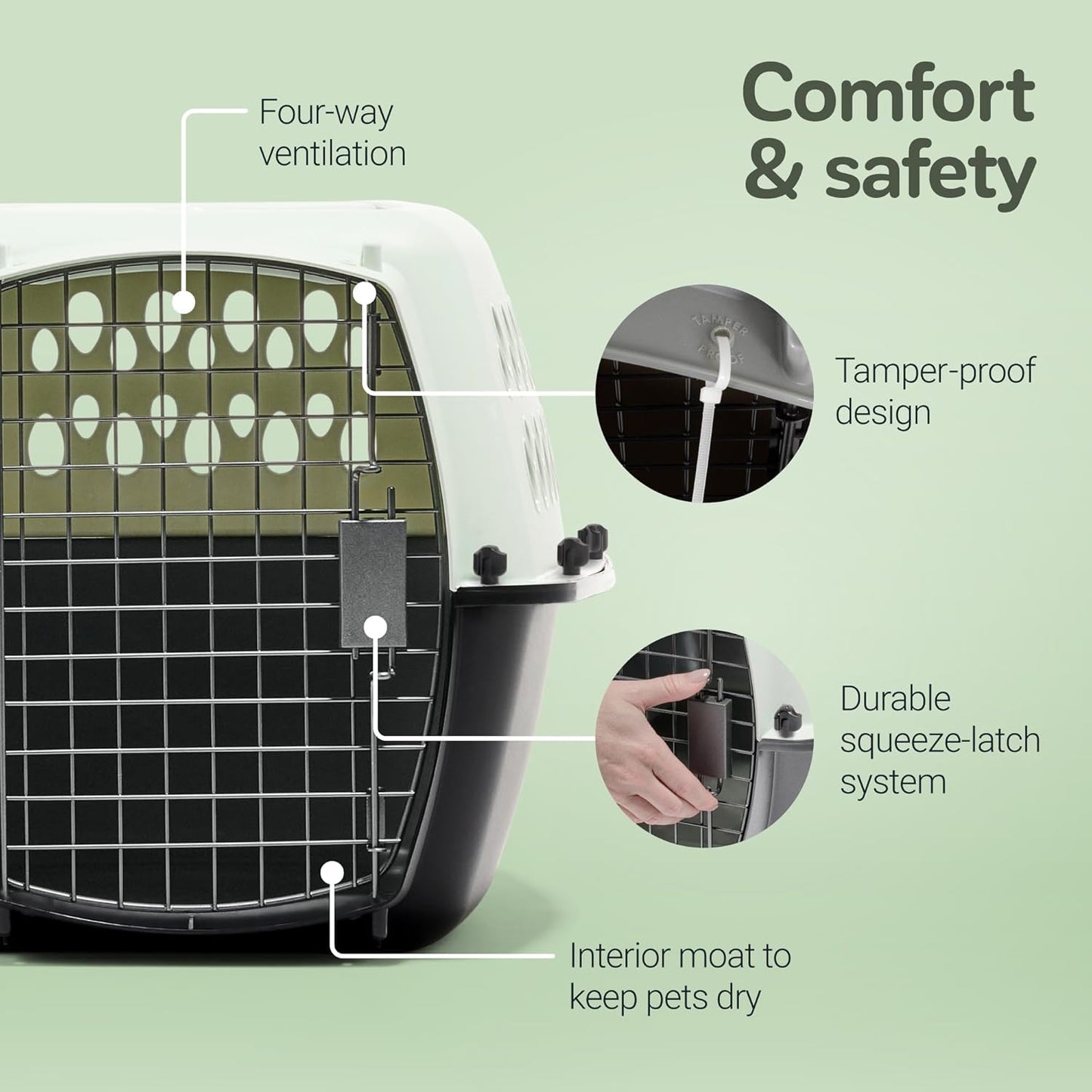 Petmate Pet Porter Fashion Dog Kennel Plastic Crate for Pets 15-20 lbs