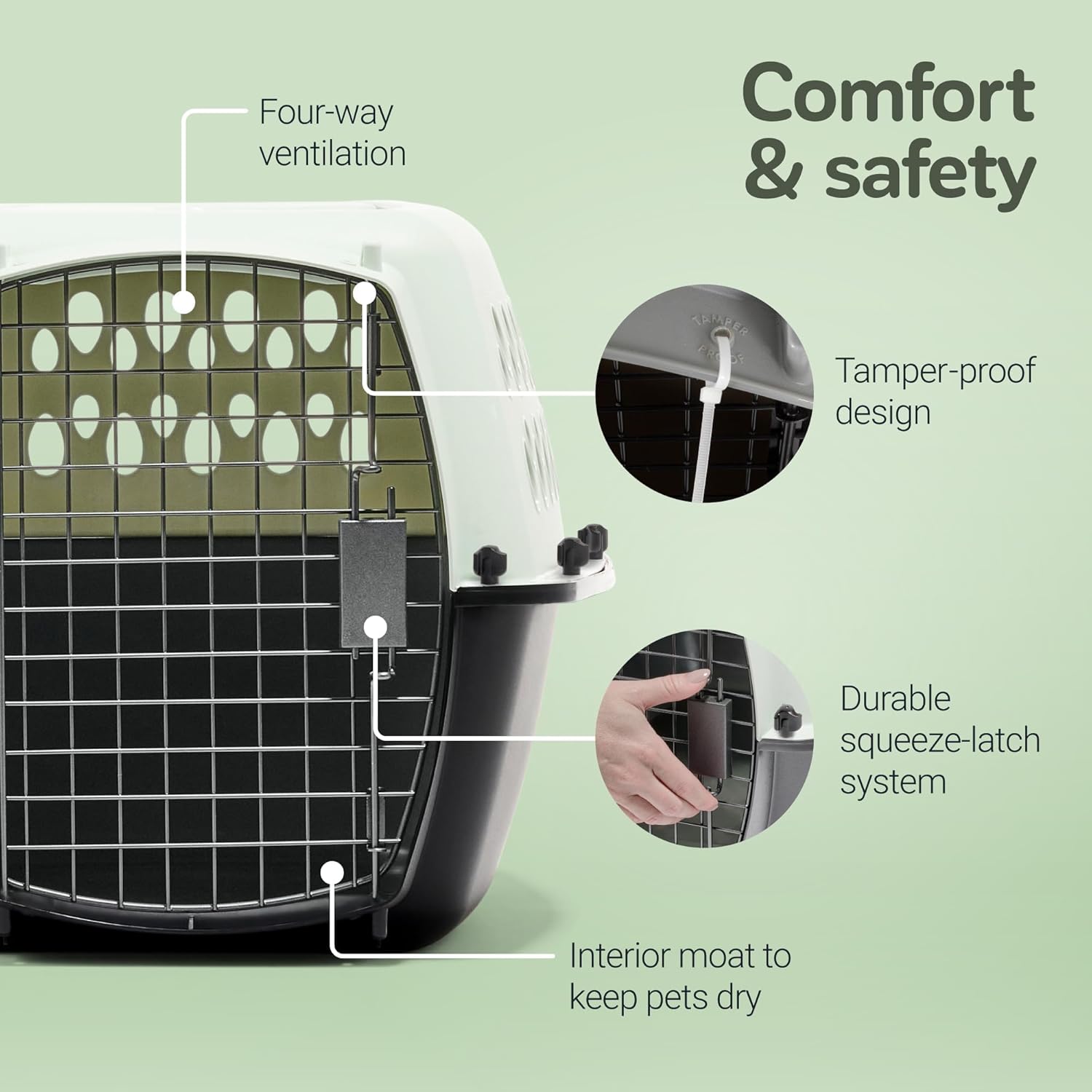 Petmate Pet Porter Fashion Dog Kennel Plastic Crate for Pets 15-20 lbs