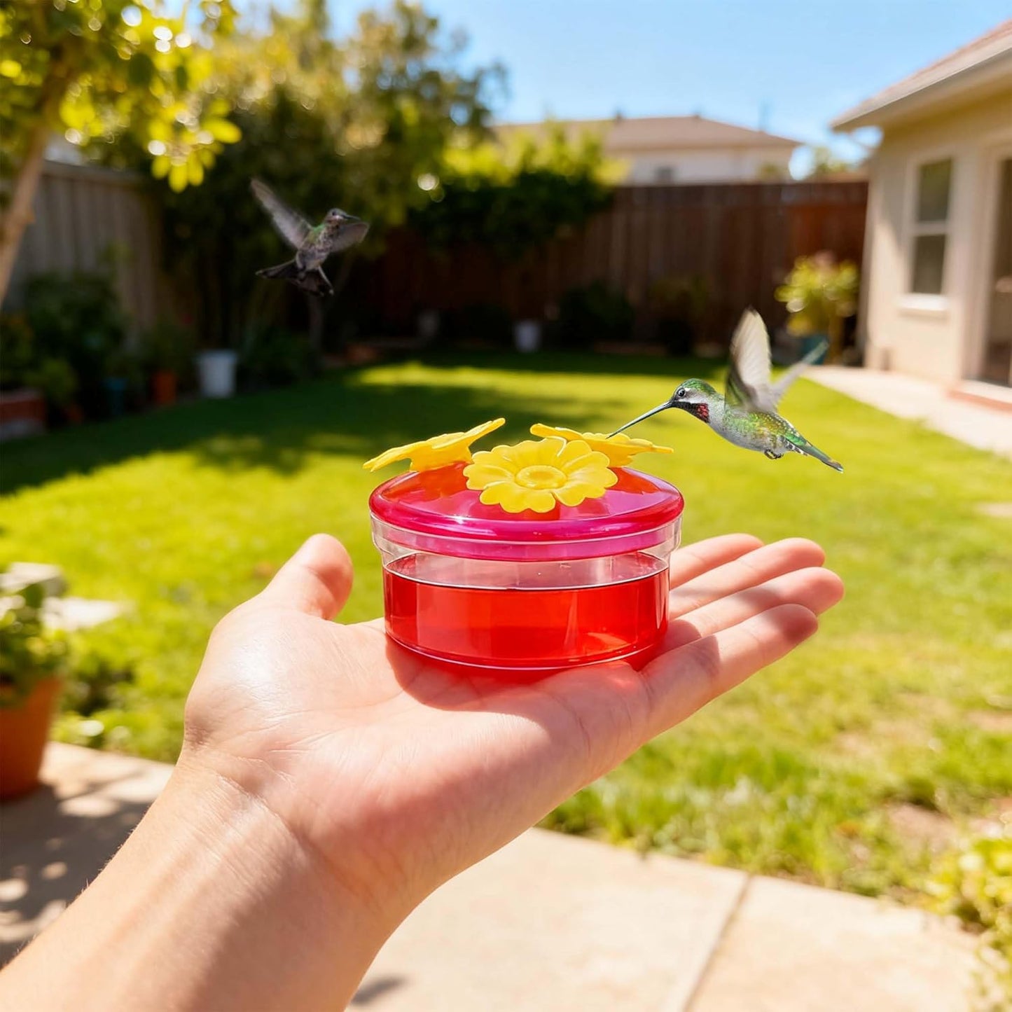 Window Hummingbird Feeders for Outdoors: Easy to Clean and Refil Nectar(2 oz) - Suitable for Sliding Glass Doors on Windows and Balcony - Gifts for Mom Dad Cats