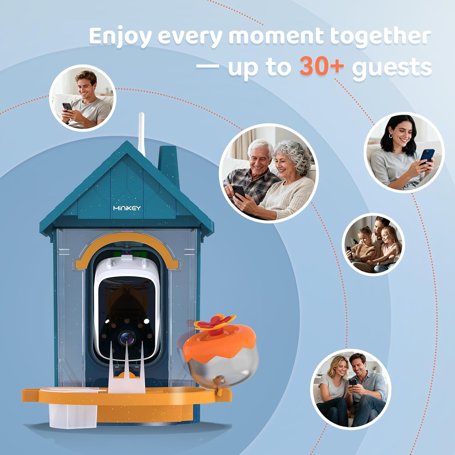 Smart Bird Feeder with Camera Outdoor Birdhouse:AI Identifies 11000+ S