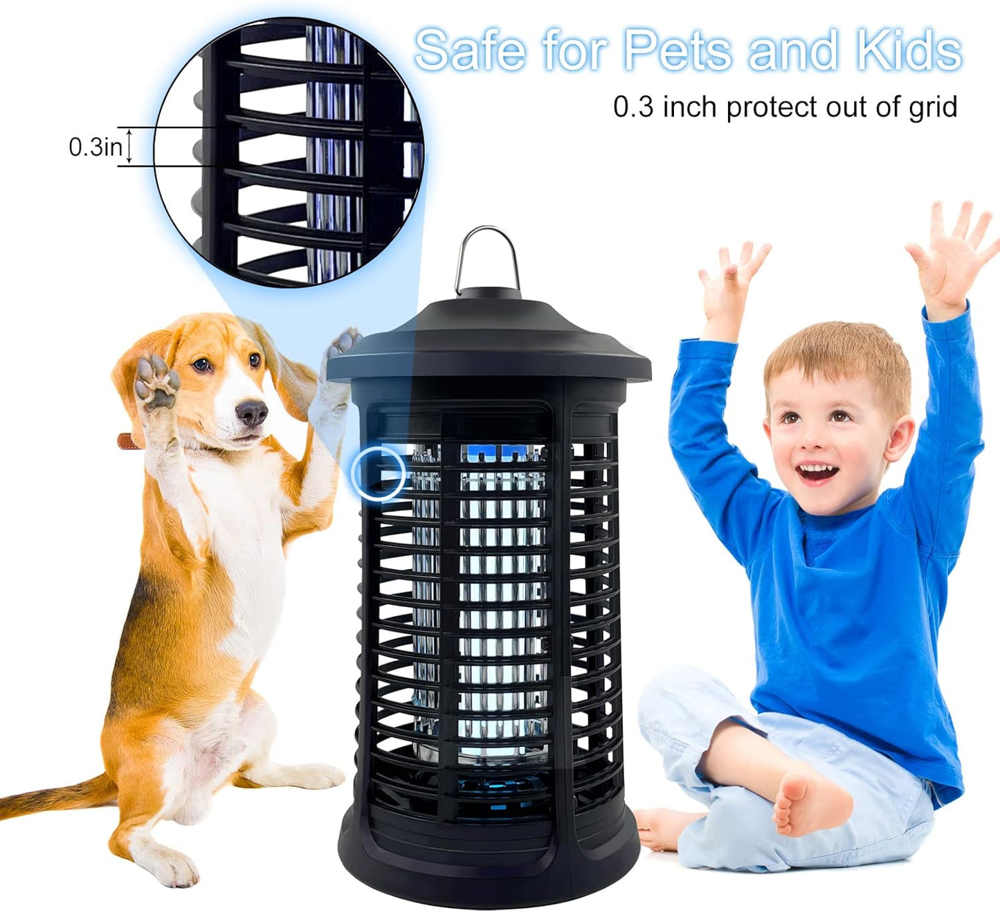 Electric Bug Zapper Indoor/Outdoor, 4200V High Powered Mosquito Zapper