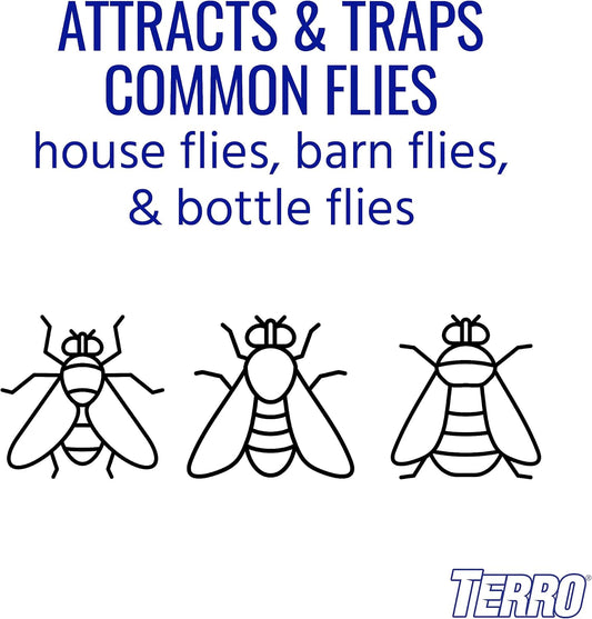 TERRO T380 Outdoor Reusable Fly Magnet Fly Trap - Poison Free Trap wit